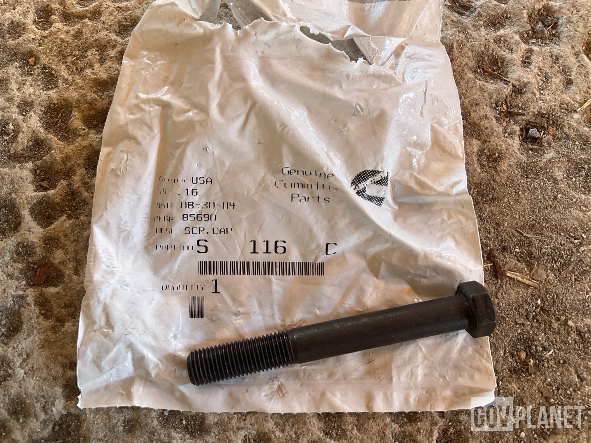 (170) Cummins S116-C Hex Head Cap Screws