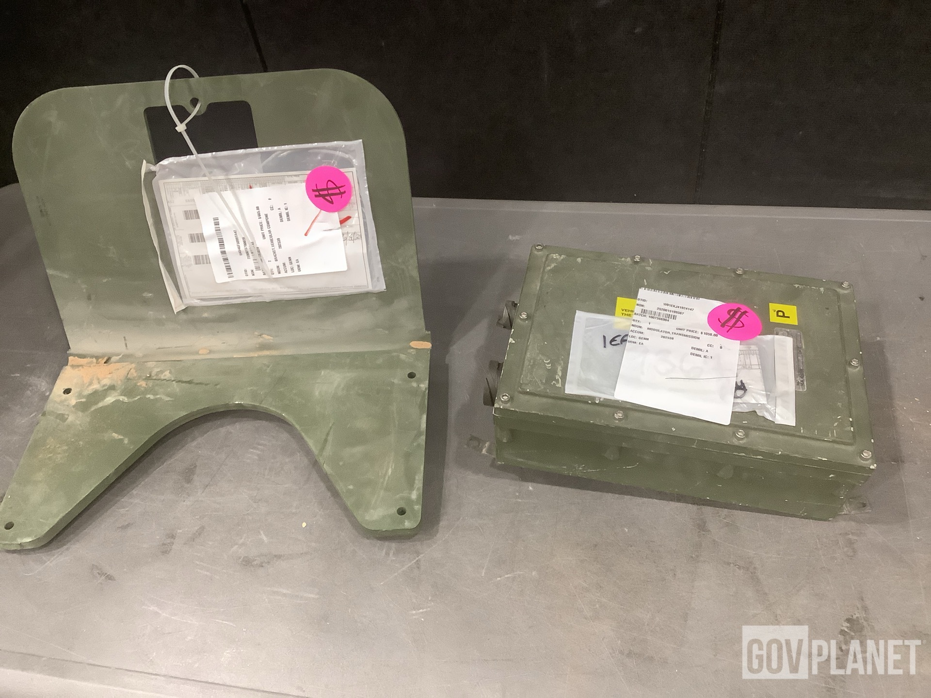 (1) Wheel, (2) Mounting Plates, (1) Modulator & Assorted Items