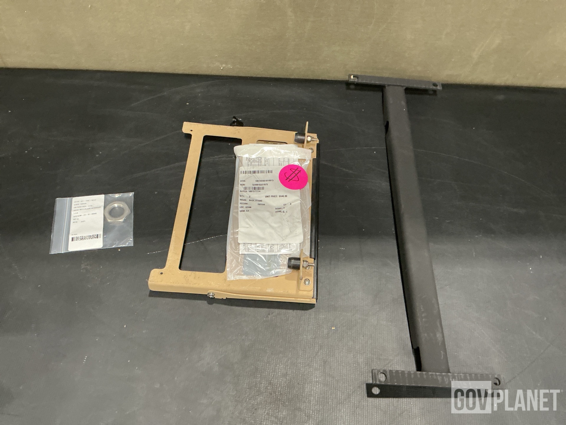 (3) Battery Frames, (2) Stand Bases, (38) Hexagon Plain Nuts & Assorted Items