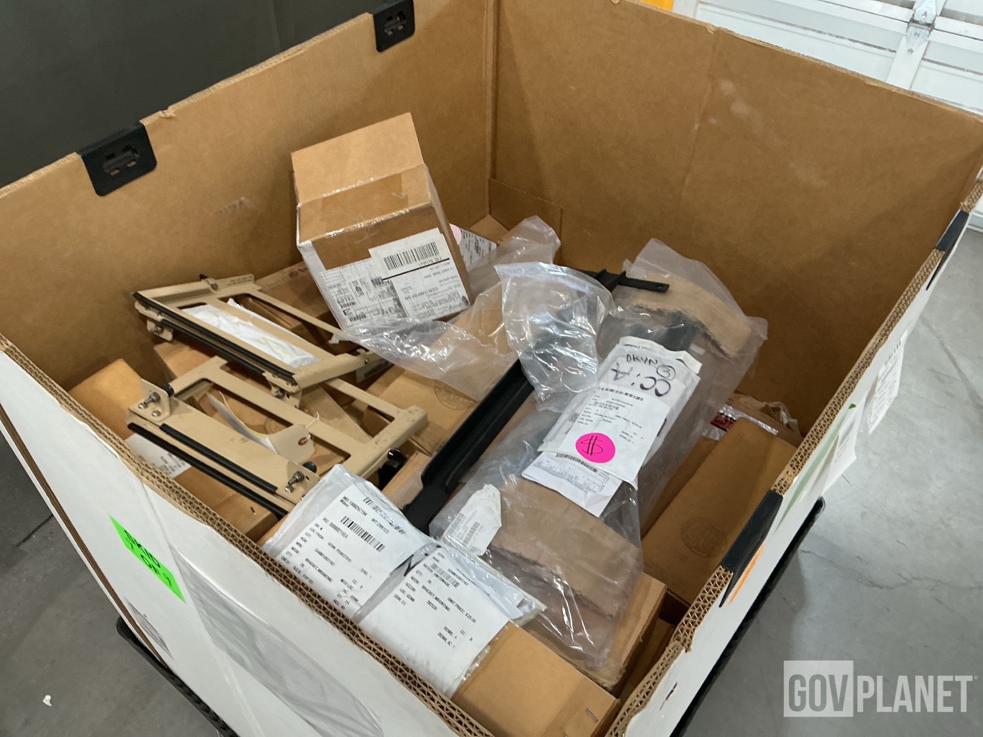 (3) Battery Frames, (2) Stand Bases, (38) Hexagon Plain Nuts & Assorted Items
