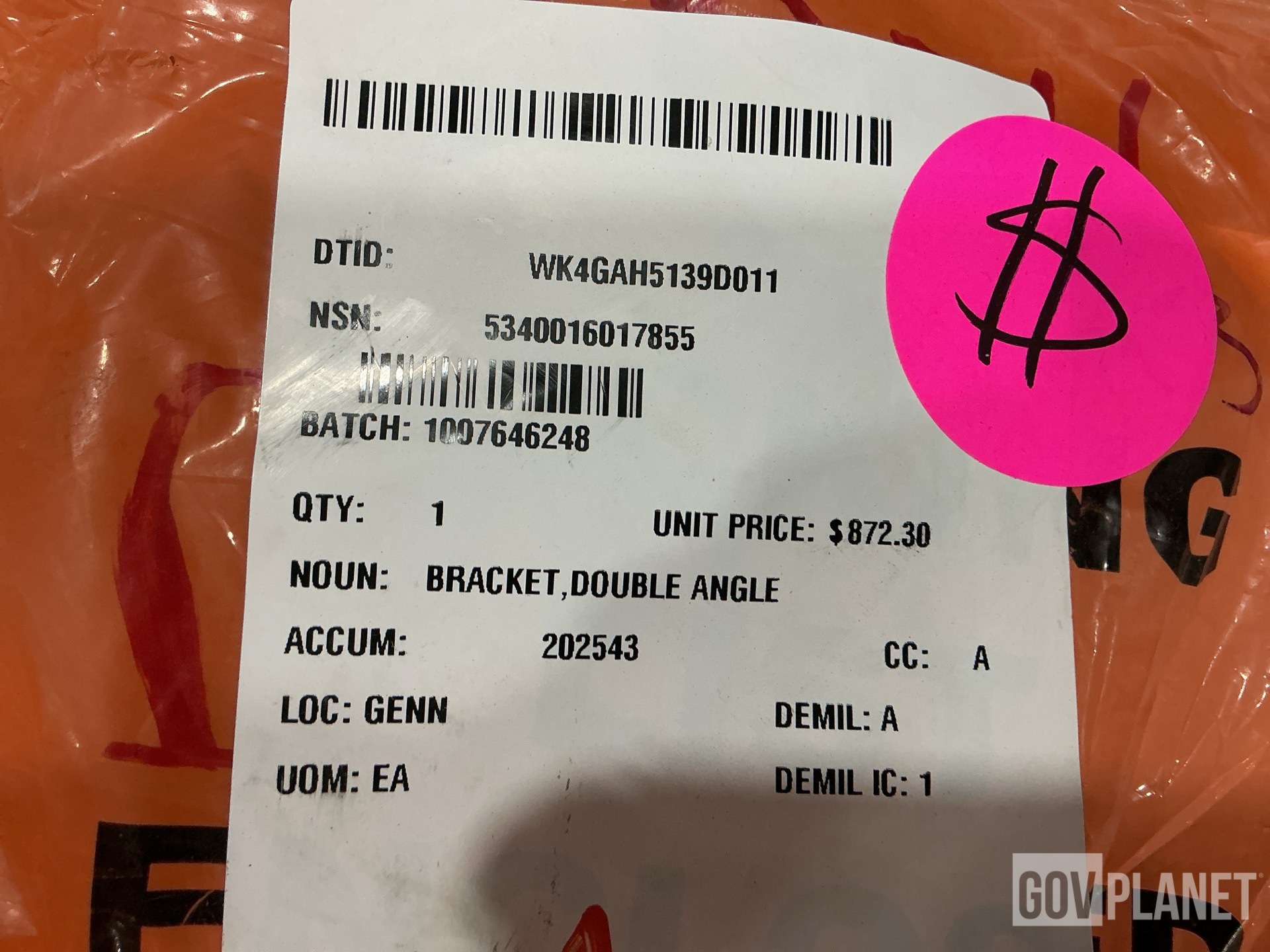 (1) Angle Bracket, (1) Bearing, (8) Resilient Mounts & Assorted Items