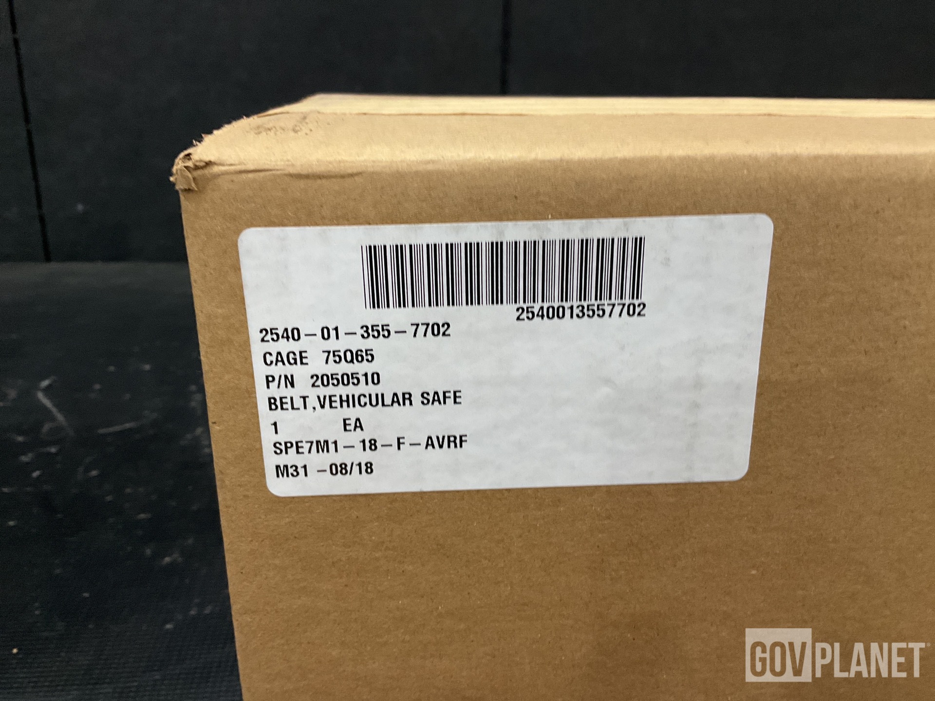 (8) Safety Belts, (1) Wheel Hub, (2) Air Springs & Assorted Items