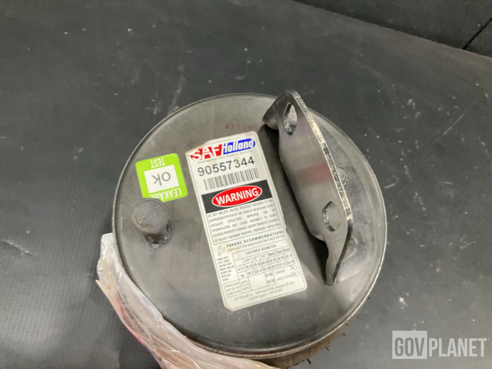 (8) Safety Belts, (1) Wheel Hub, (2) Air Springs & Assorted Items