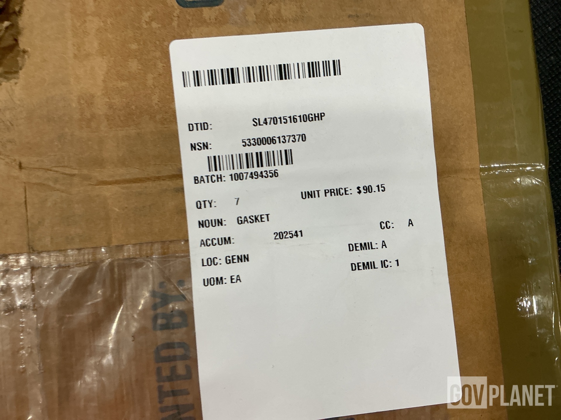 (28) V-Belts, (7) Gaskets, (4) Access Covers & Assorted Items