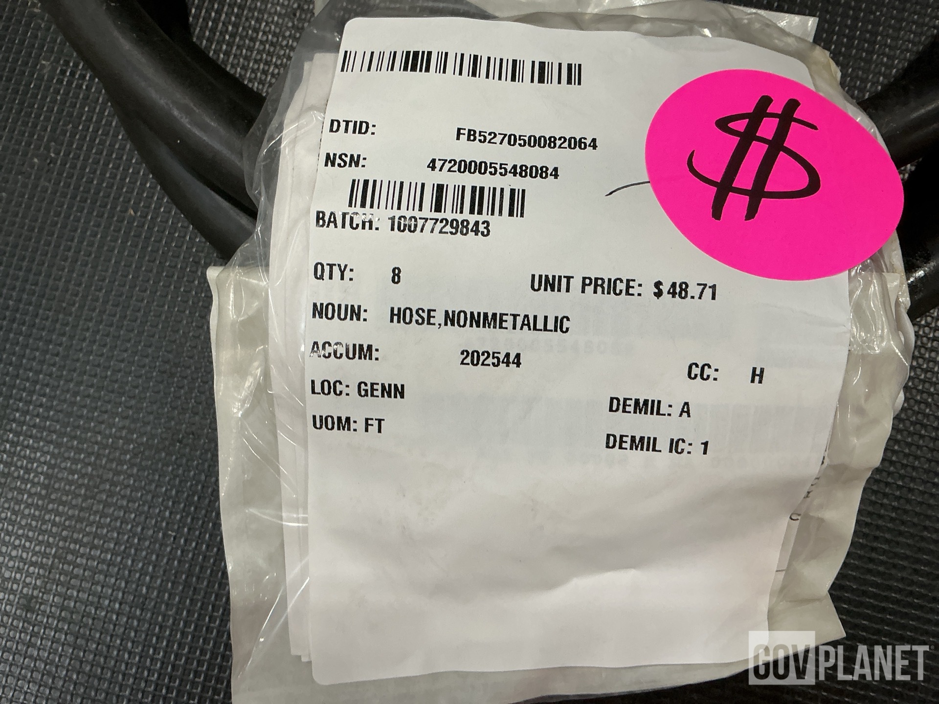 (15) Non-Metallic Hoses, (2) Relief Valves, (1) Tube Cap & Assorted Items