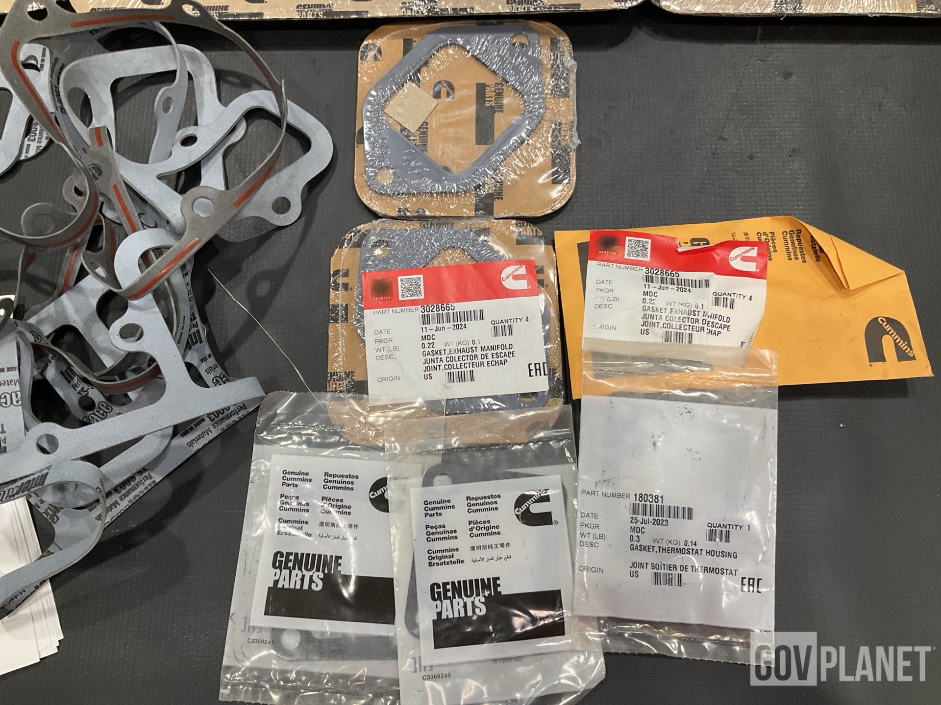 (3) Headlights, (1) Gasket Set, (17) Brackets & Assorted Items