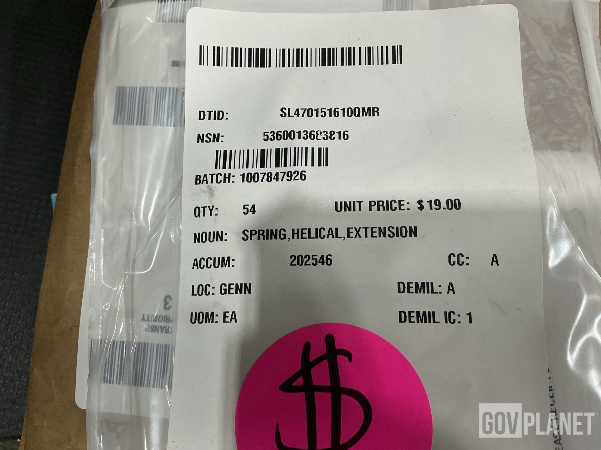 (132) Shims, (82) Extension Springs, (36) Spacers & Assorted Items