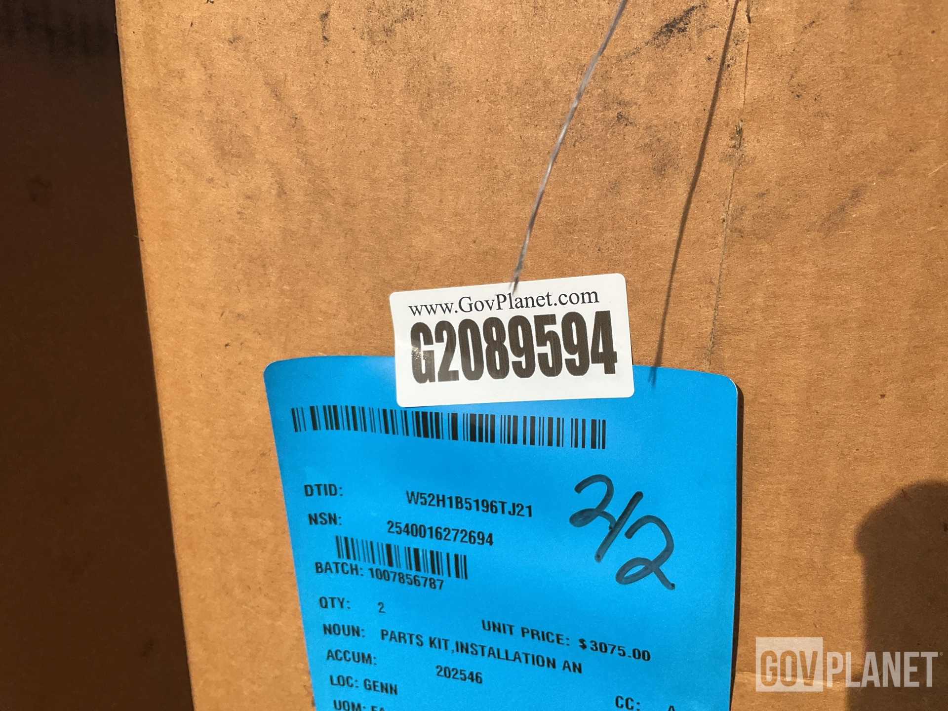 (2) Vehicle Installation & Equipment Parts Kits