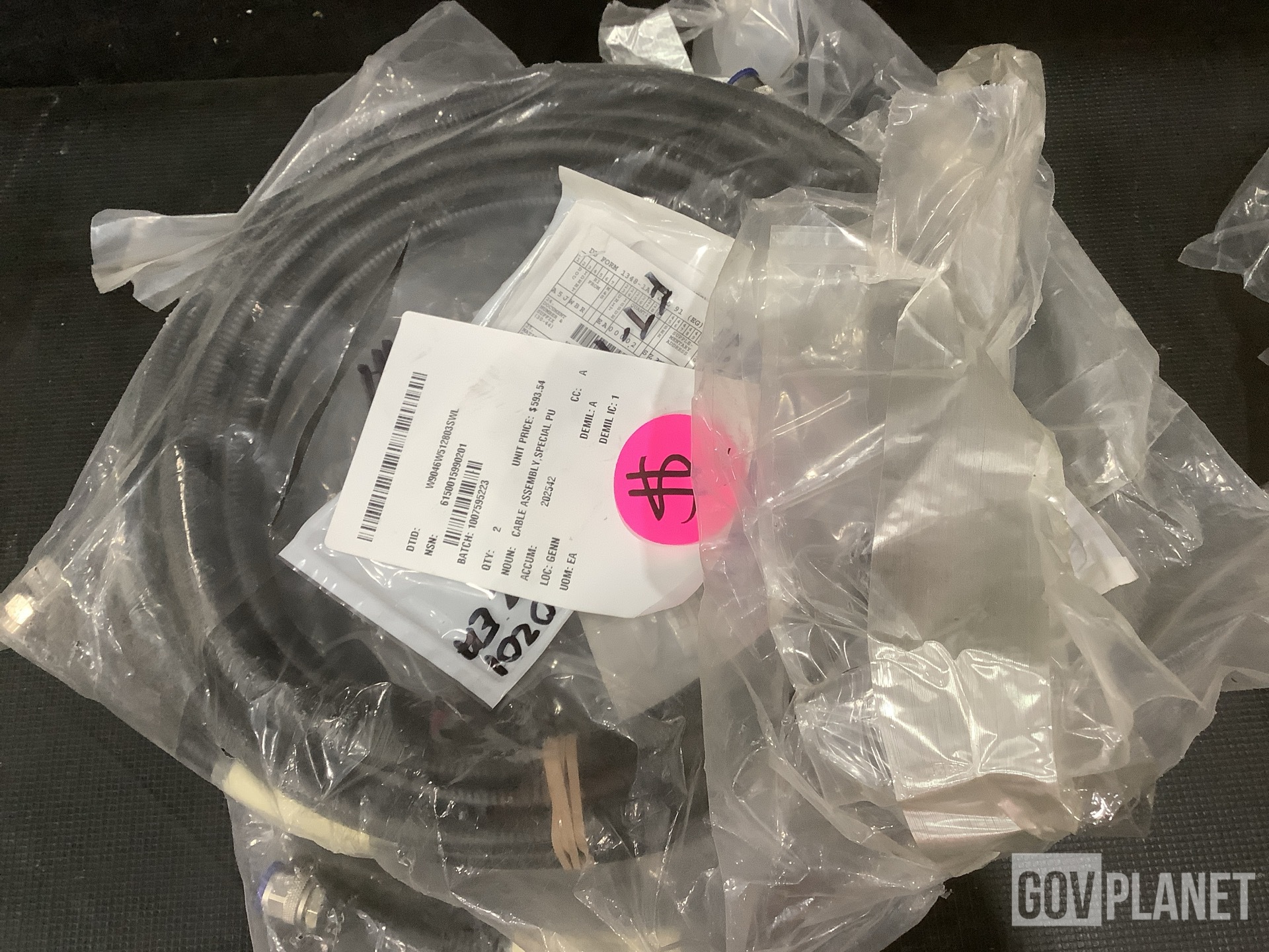 (13) Cable Assemblies, (2) Cables, (94) Sleeve Spacers & Assorted Items