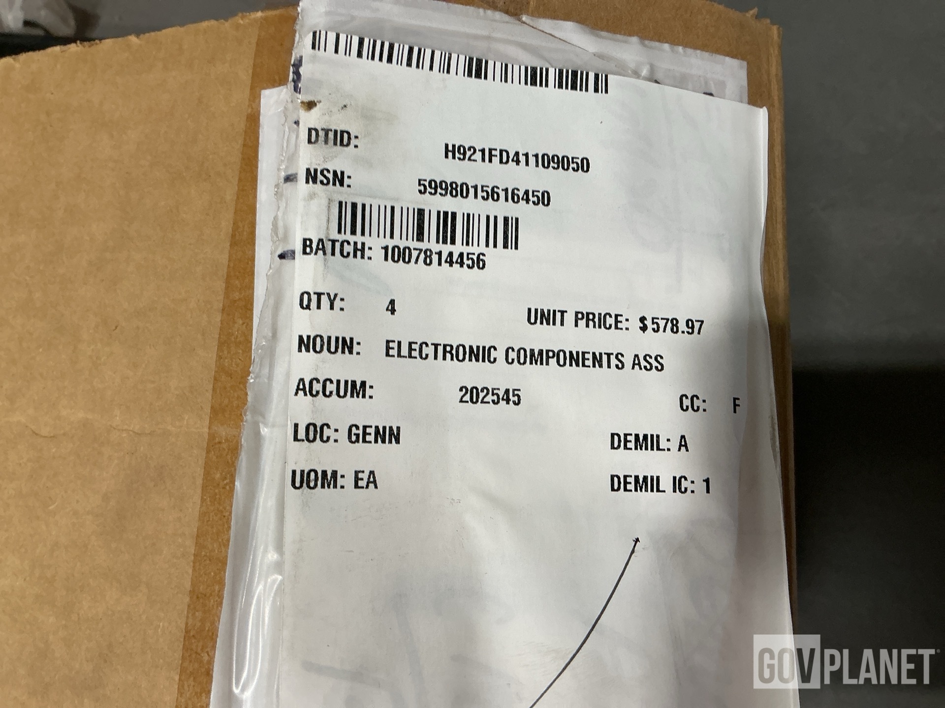 (4) Allison Transmission 29545538 Electronic Components Assemblies