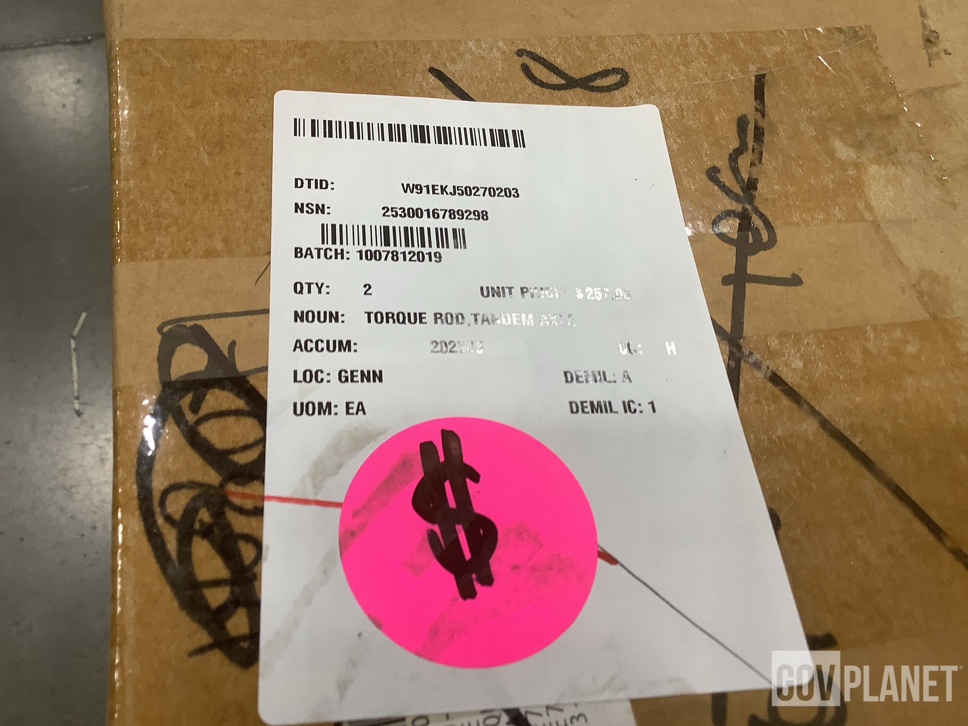 (1) Search Light, (3) Core Frames, (2) Torque Rods & Assorted Items