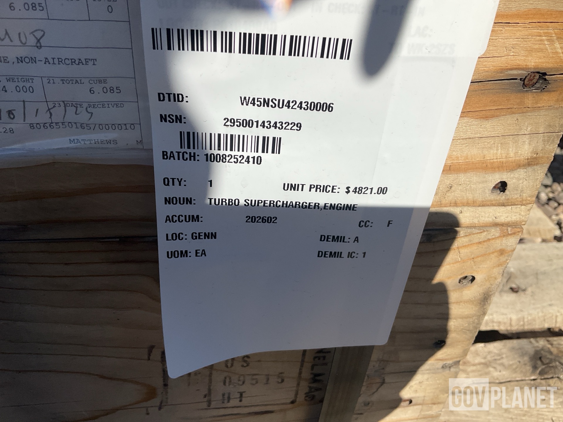 L-3 Communications 655595-4 Turbocharger