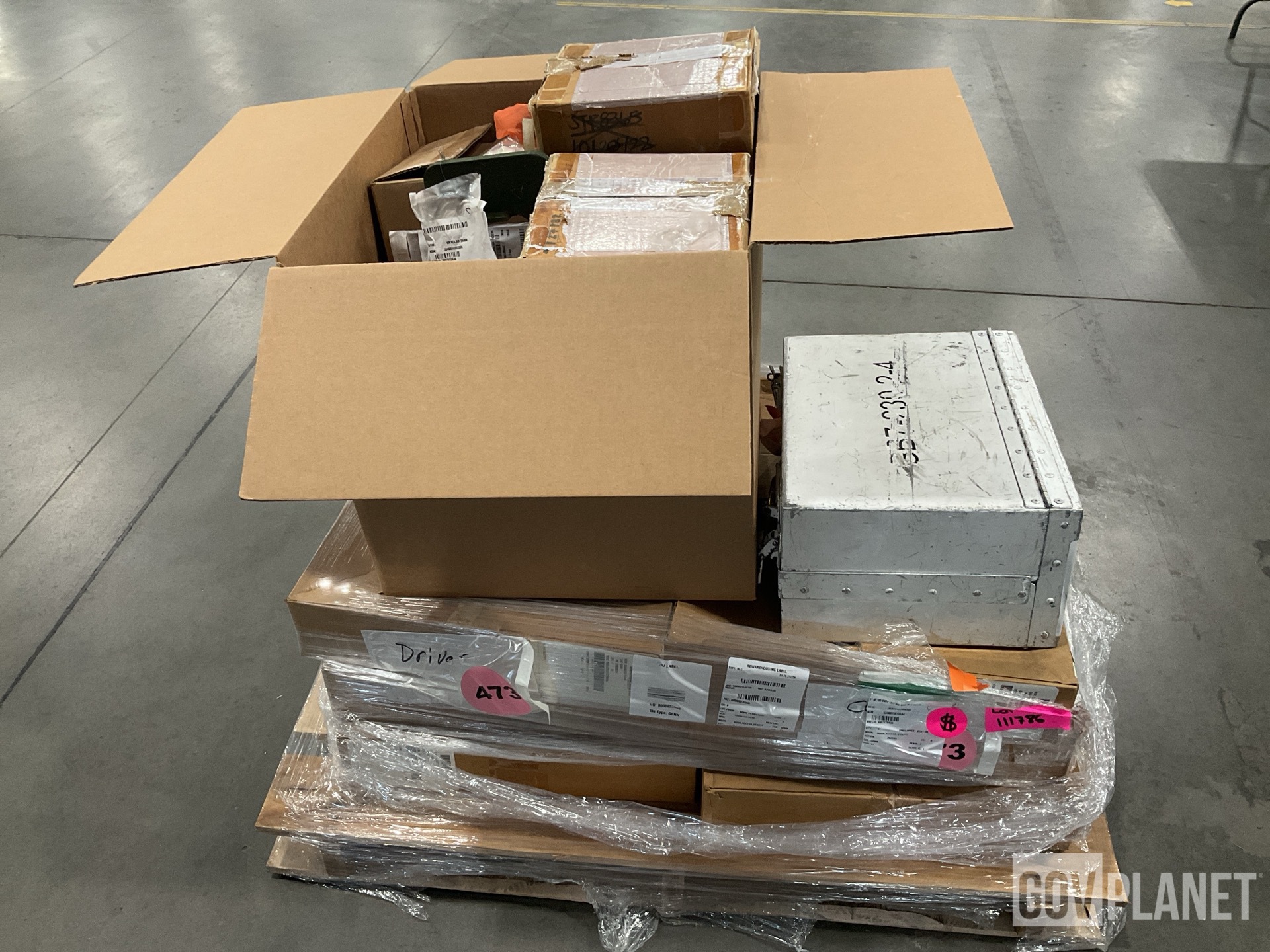 (6) Access Doors, (1) Bracket, (1) Cable Reel & Assorted Items