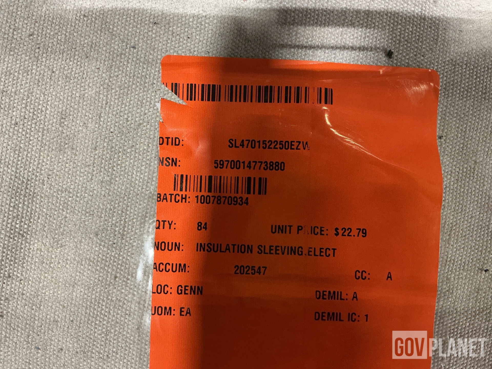 (84) Tyco Electronics HRHF-175 FR Insulation Sleevings