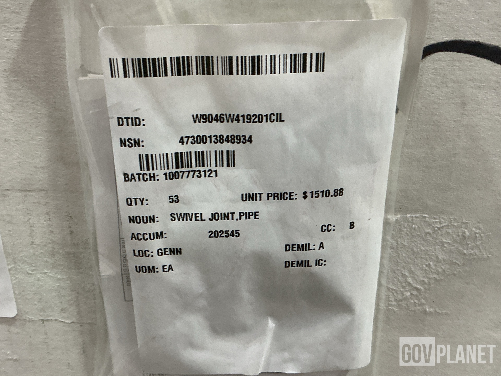 (53) Andrews 13225E9090-006 Victaulic Swivel Joints