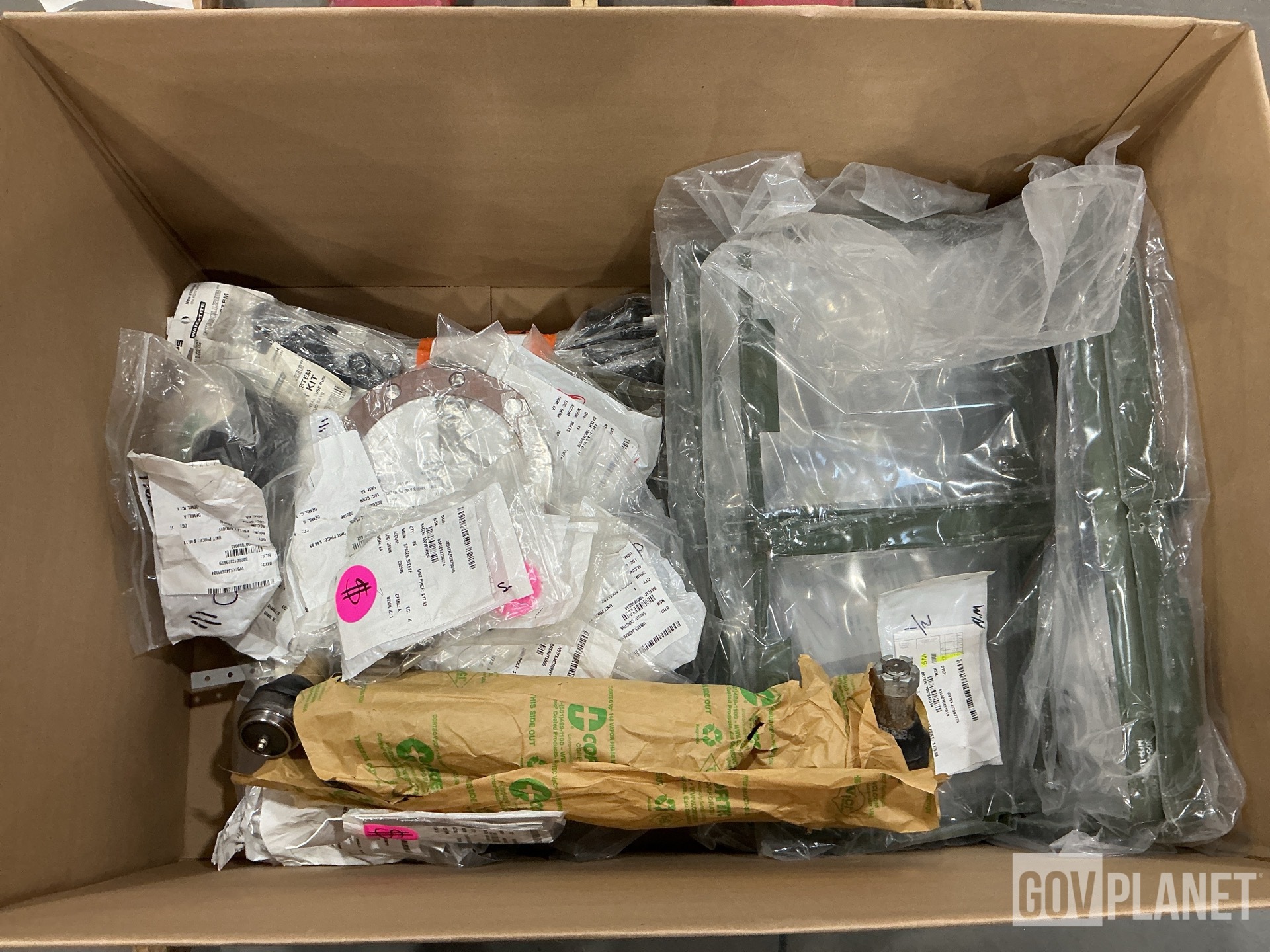(12) Nuts & Washers, (86) Sleeve Spacers, (1) Cylinder Assembly & Assorted Items