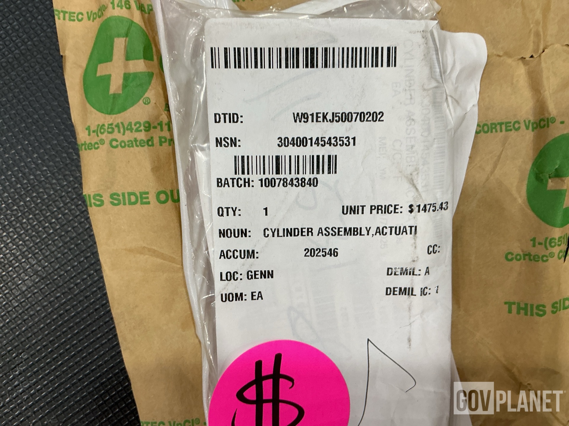 (12) Nuts & Washers, (86) Sleeve Spacers, (1) Cylinder Assembly & Assorted Items