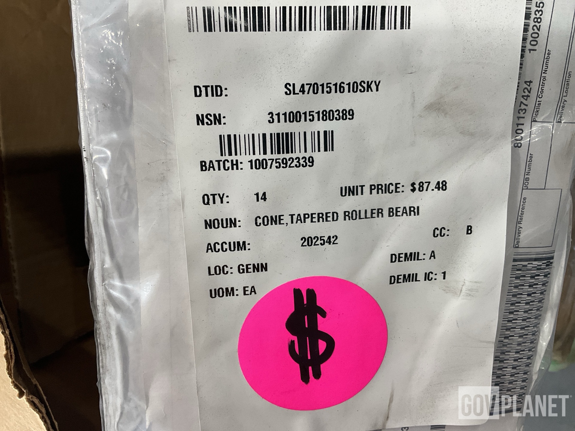 (14) Tapered Roller Bearings Cones, (22) Supports & Assorted Items