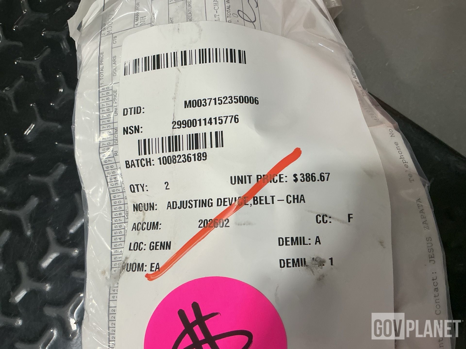 (1) Shock Absorber, (5) Boots, (2) Belt Gauges & Assorted Items