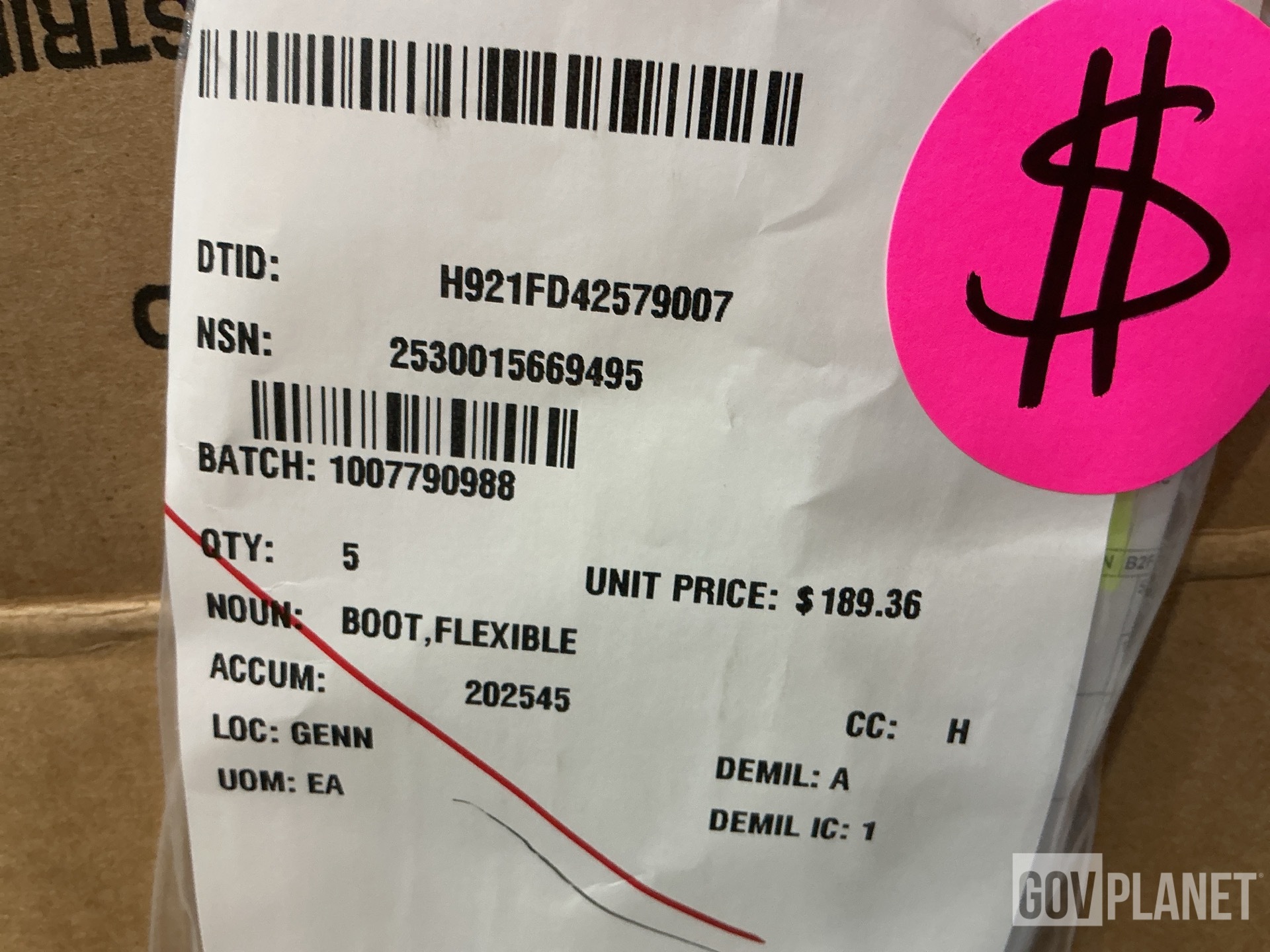 (1) Shock Absorber, (5) Boots, (2) Belt Gauges & Assorted Items