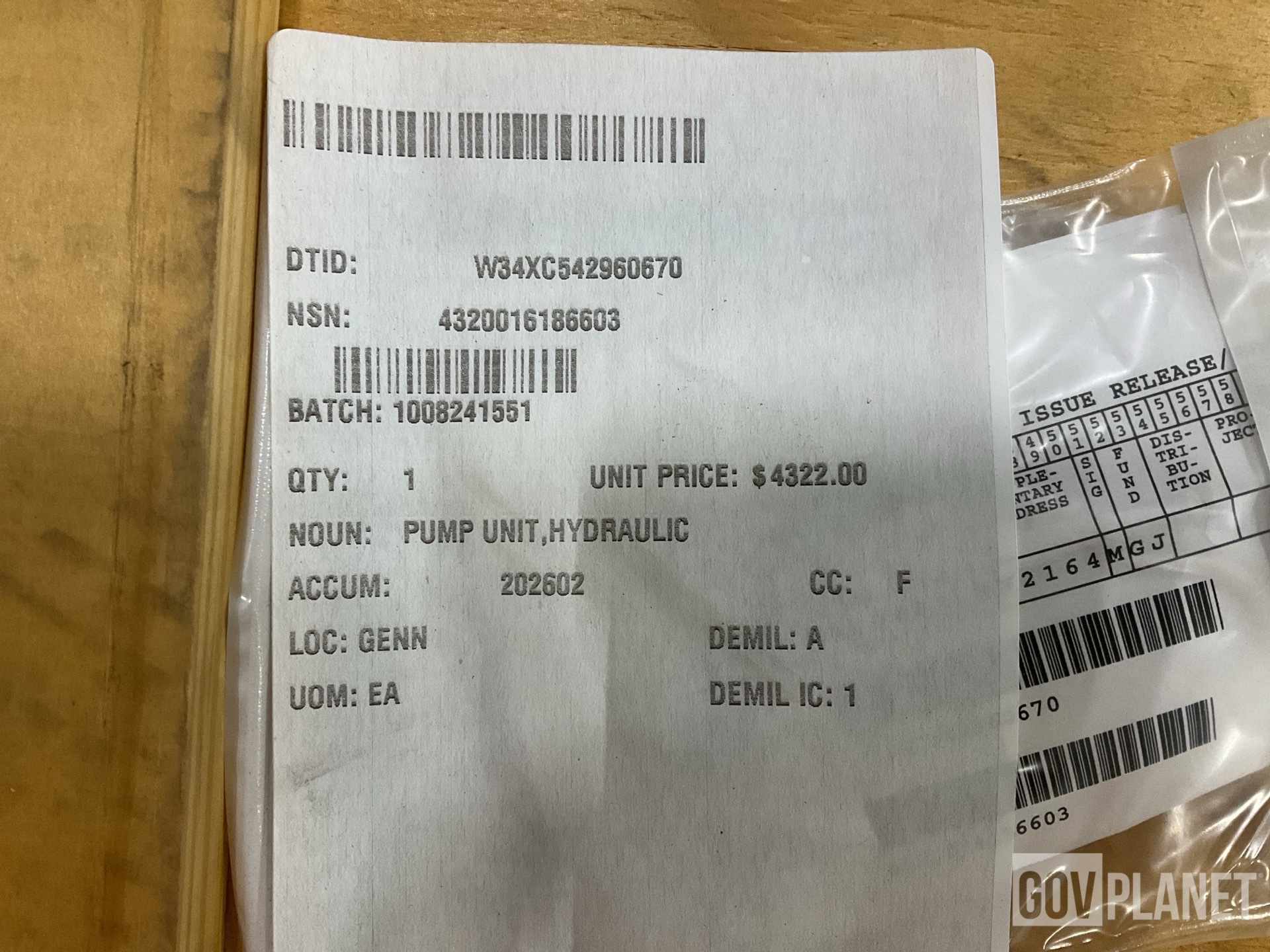 Gorman-Rupp 03H14A-HYD/S1 Hydraulic Pump Unit