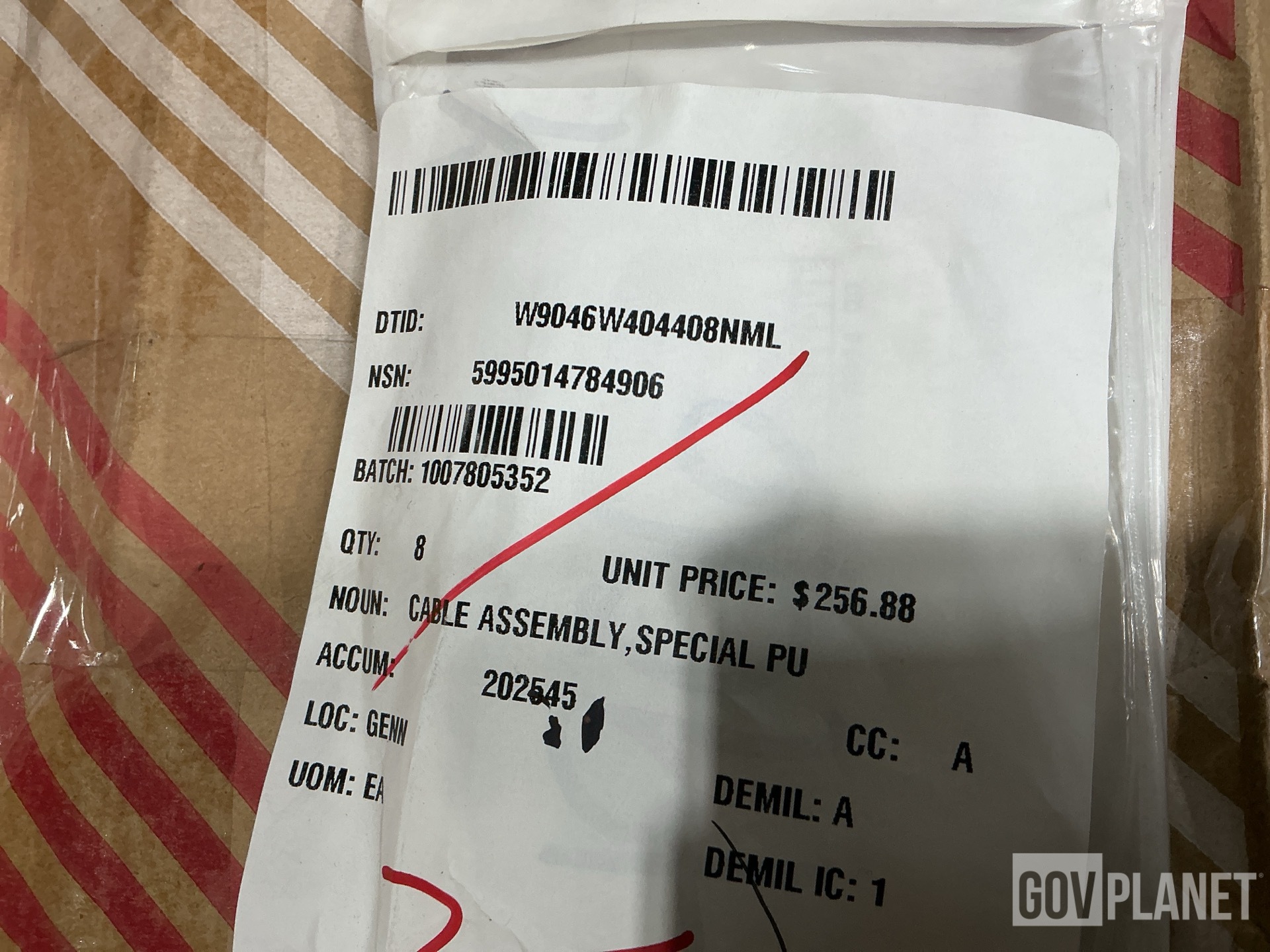 (8) Camp Noble 881335-4 Electrical Special Purpose Cable Assemblies