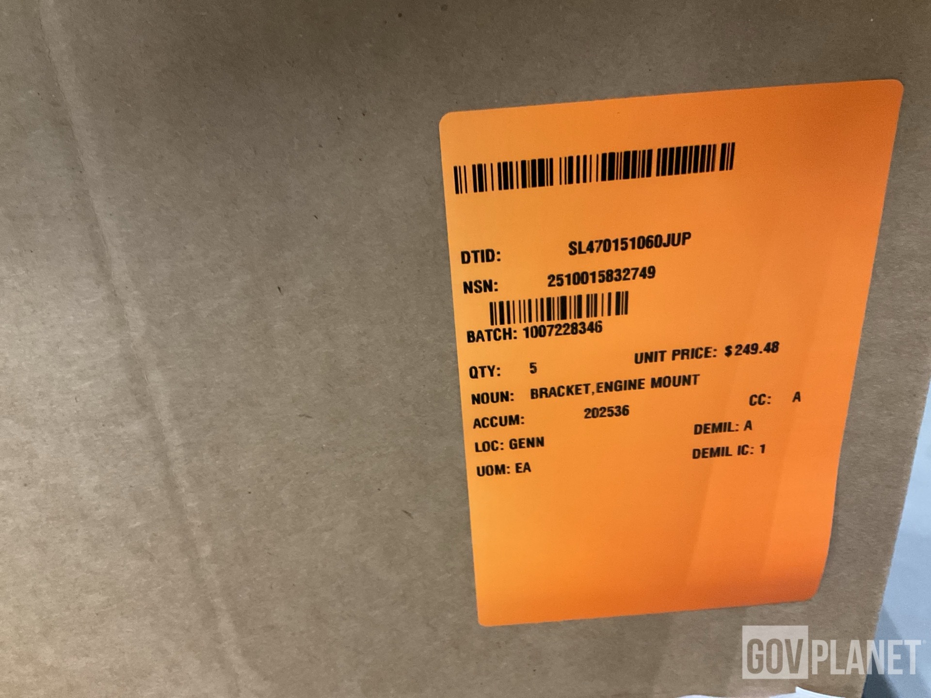 (5) Engine Mount Brackets & (1) Alternator