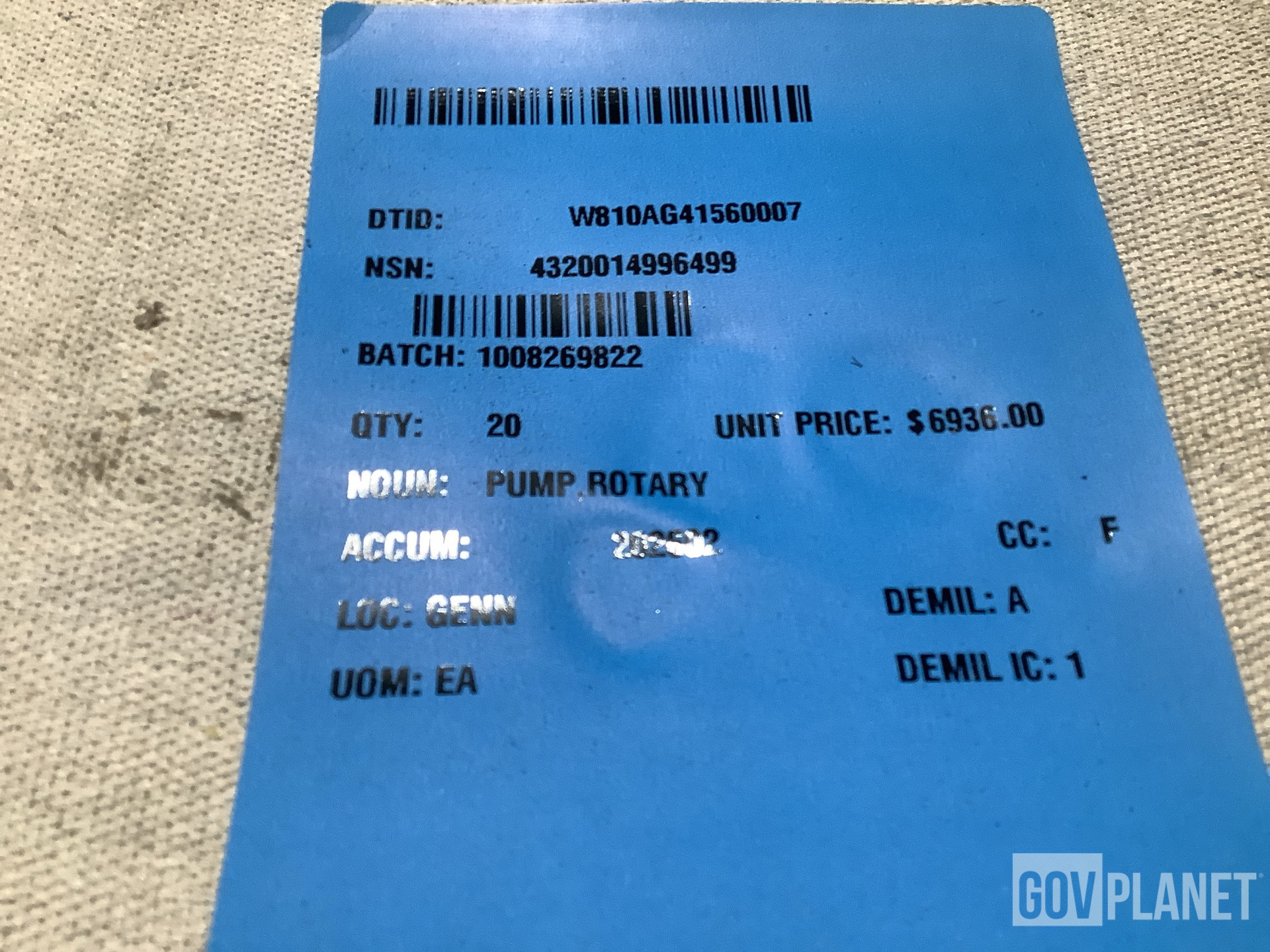 (20) Eaton 25503-LSA Gear Pumps