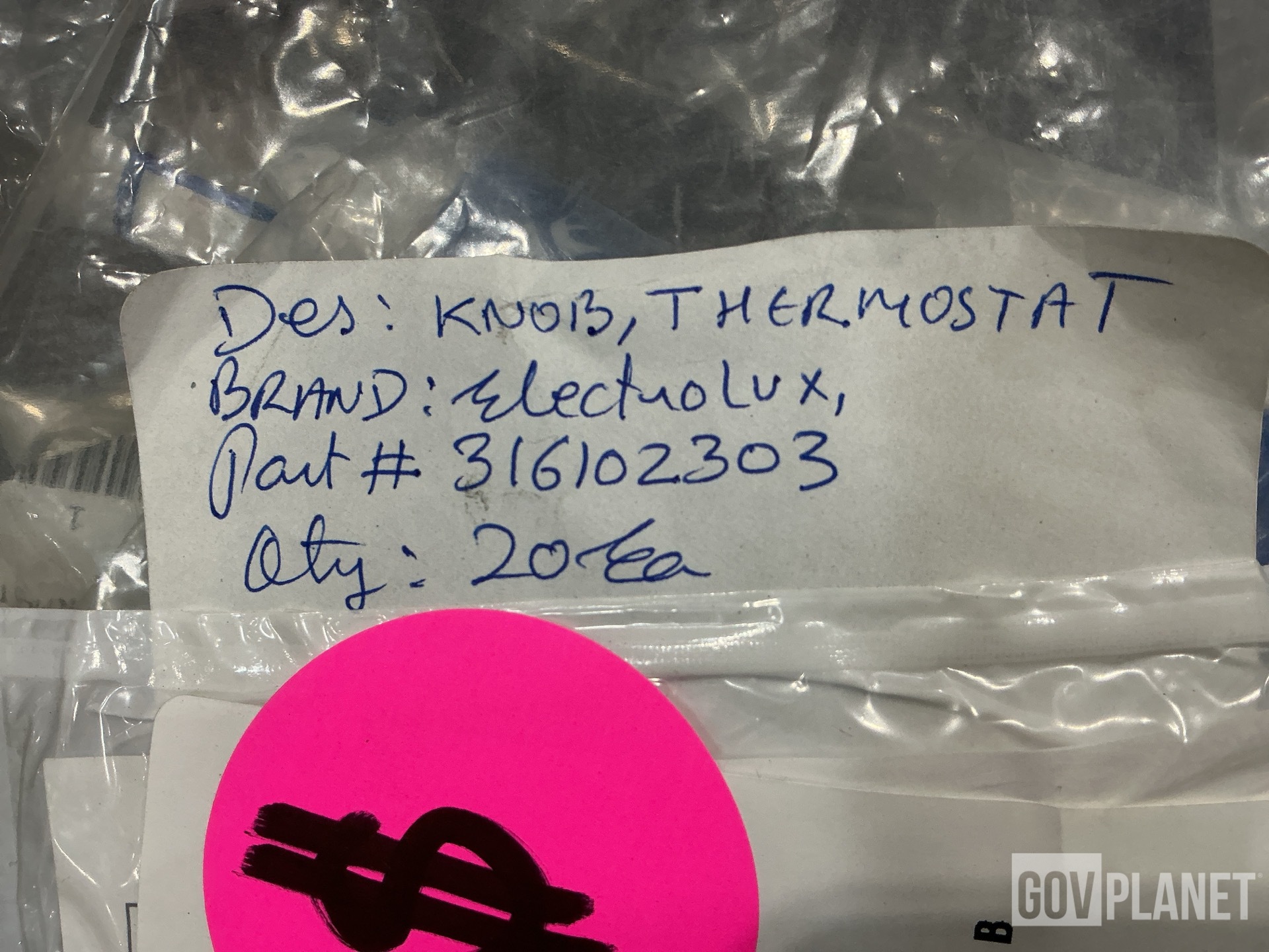 (20) Thermostat Knobs, (12) Mounting Plates & Assorted Items