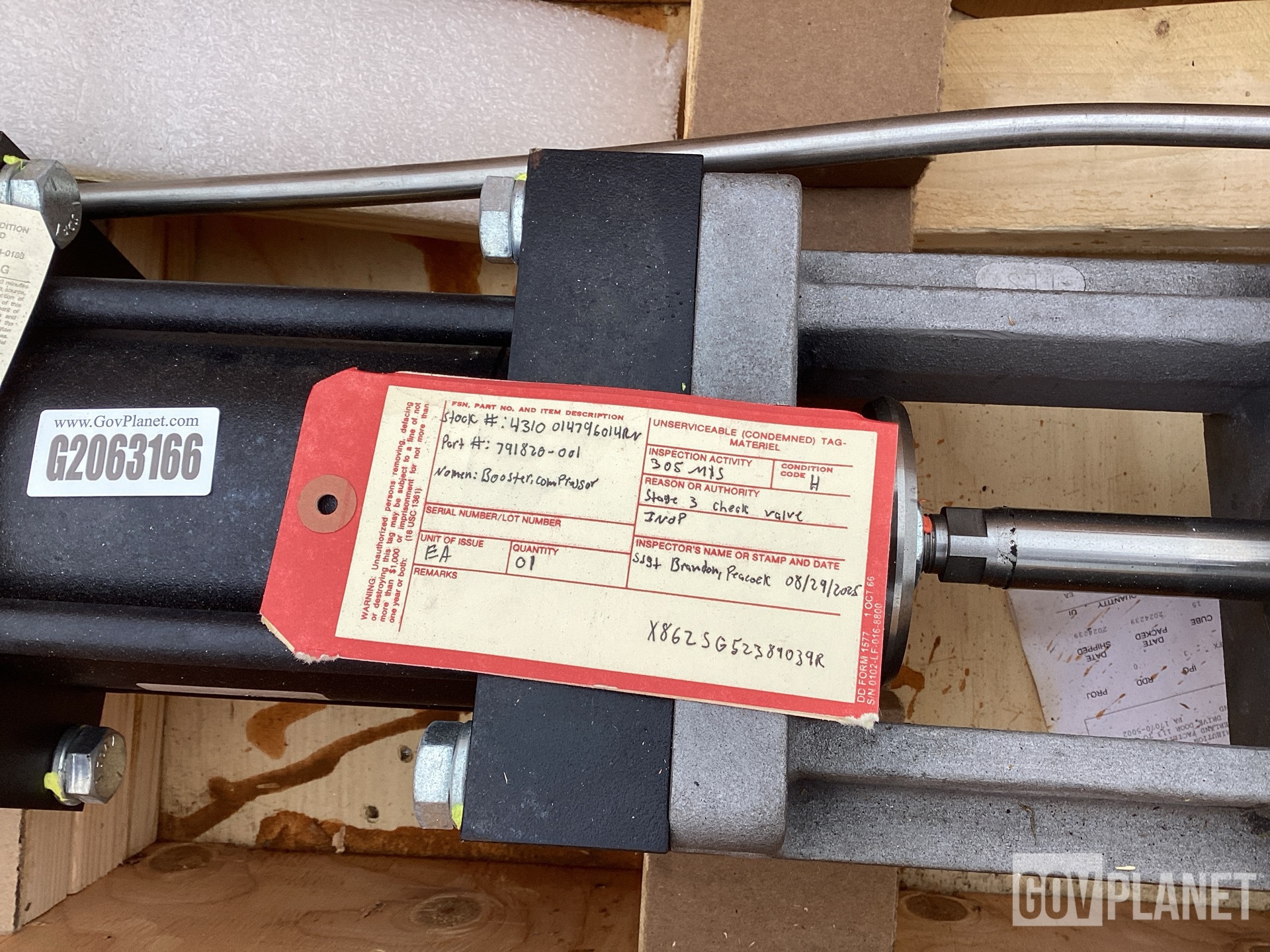 Pacific Consolidated 791820-001 Reciprocating Compressor Unit