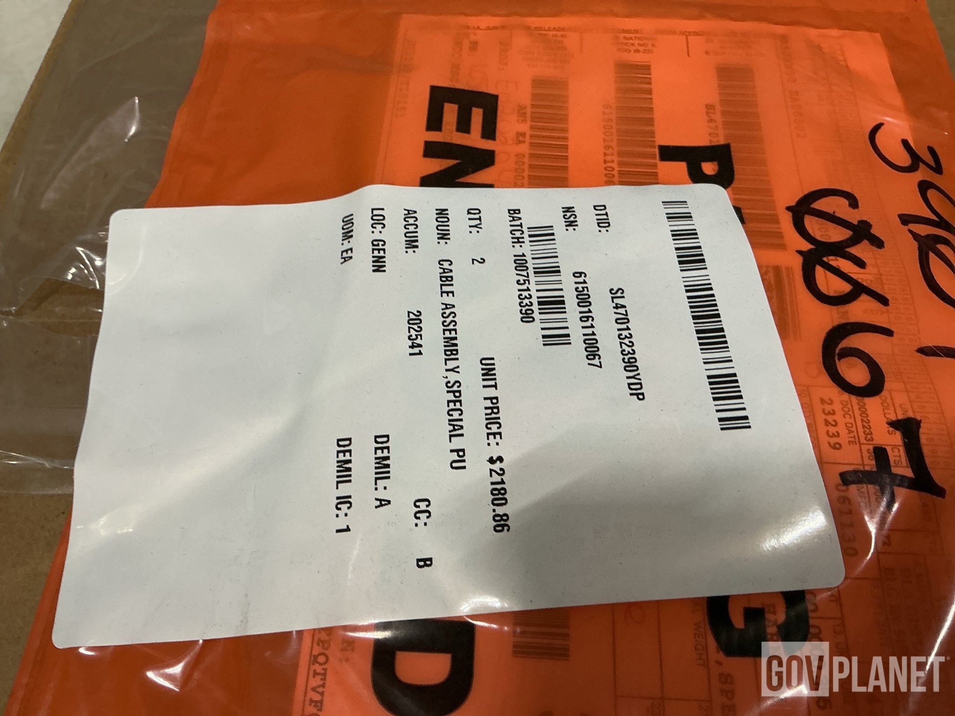 (2) BAE Systems 12520206 Branched Special Purpose Cable Assemblies