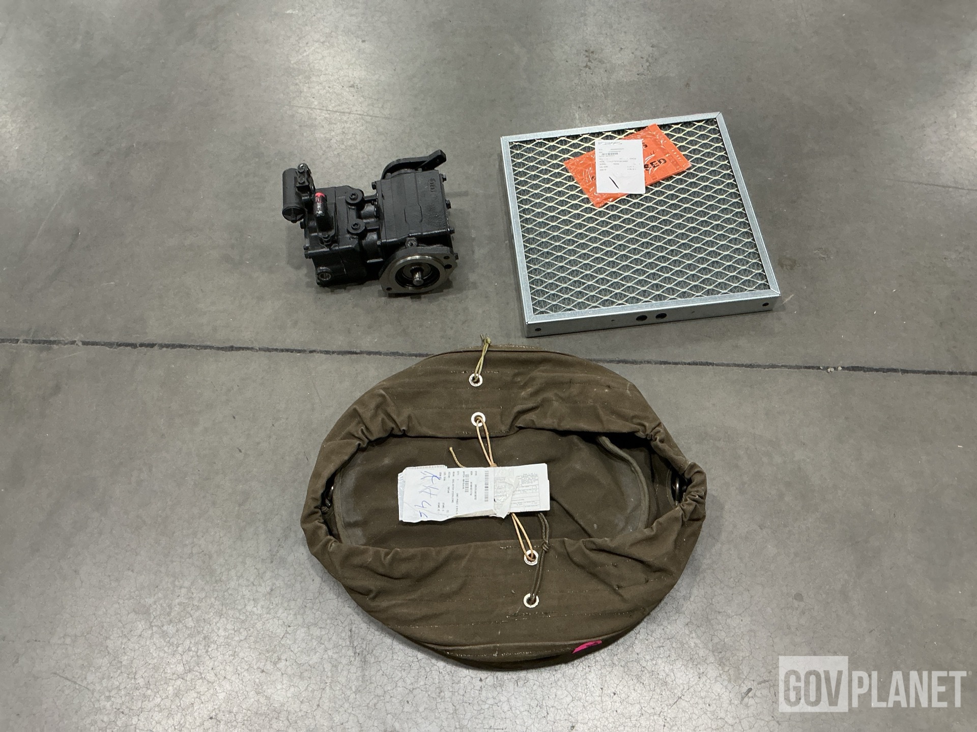 (1) Sterilization Bag, (2) Filters, (1) Compressor & Assorted Items