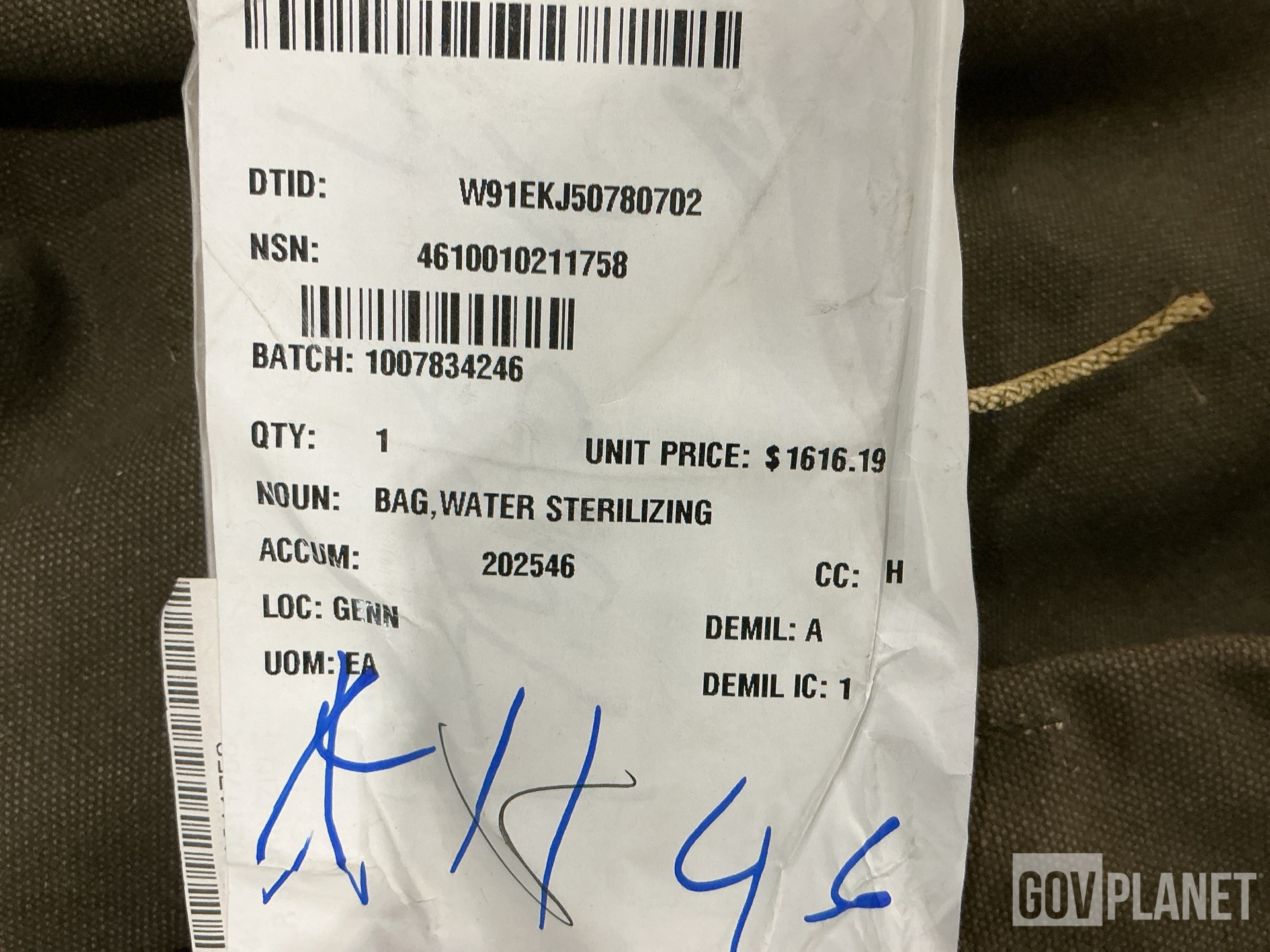 (1) Sterilization Bag, (2) Filters, (1) Compressor & Assorted Items