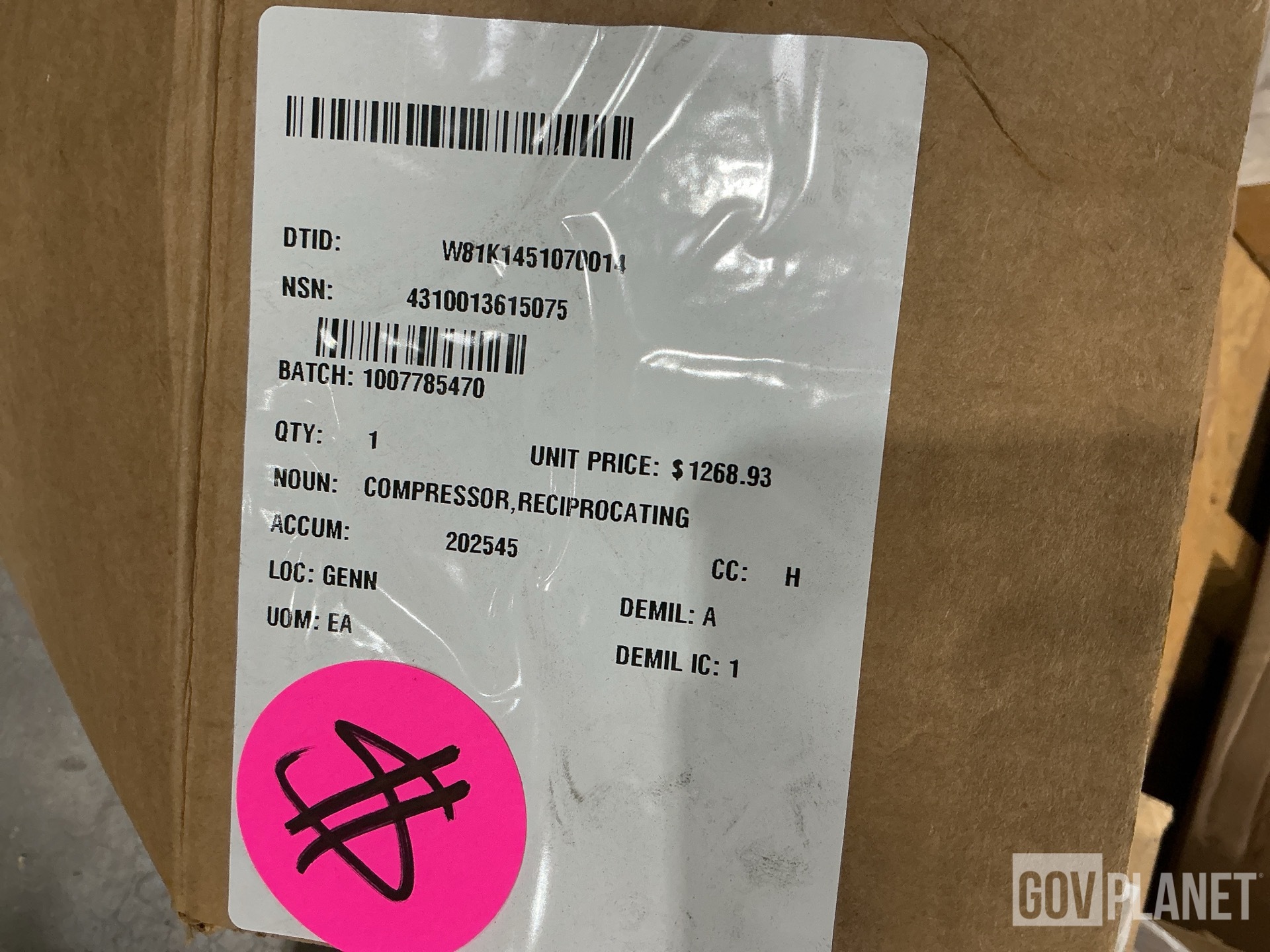 (1) Sterilization Bag, (2) Filters, (1) Compressor & Assorted Items