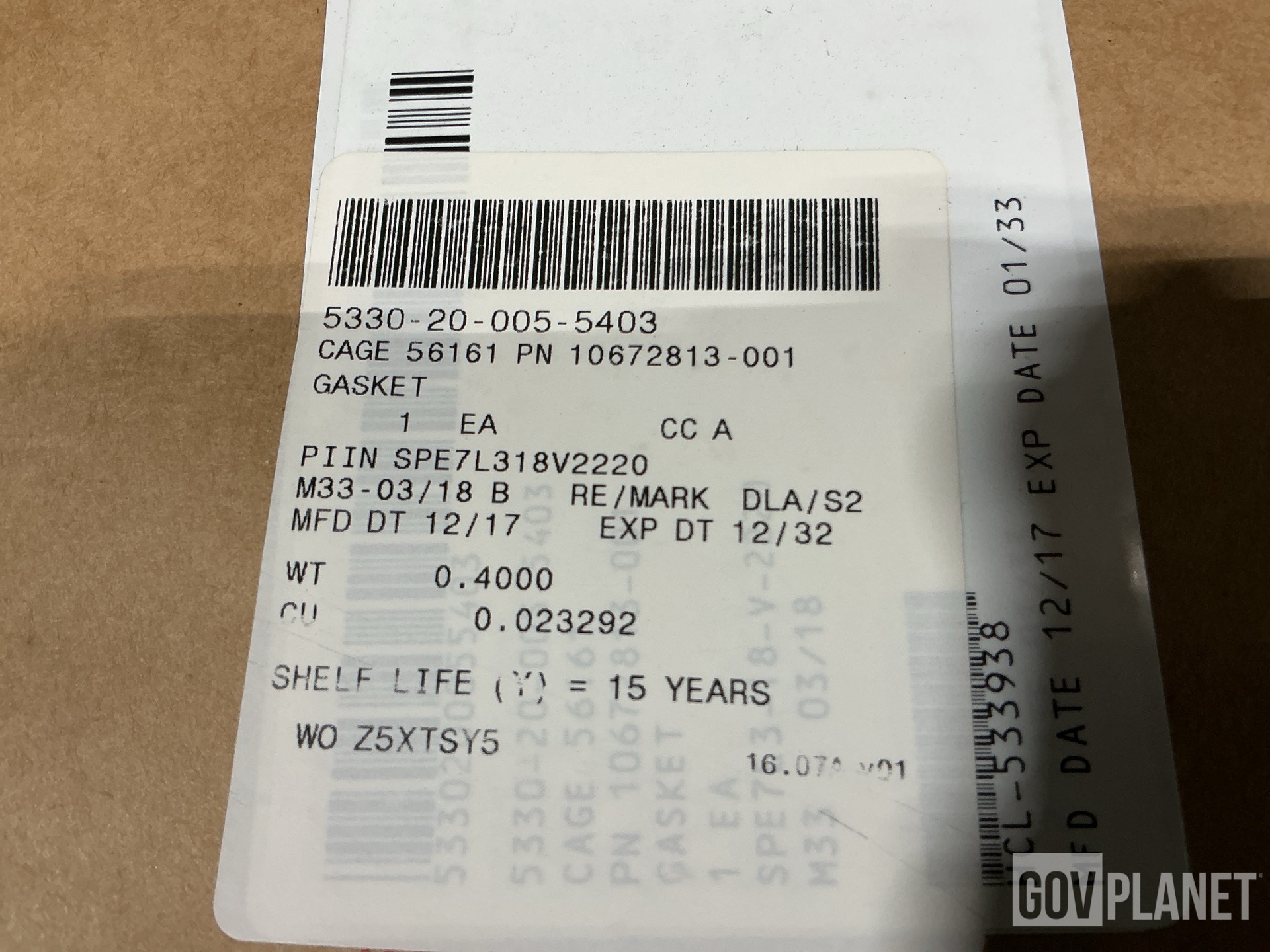 (285) General Dynamics 10672813-001 Gaskets