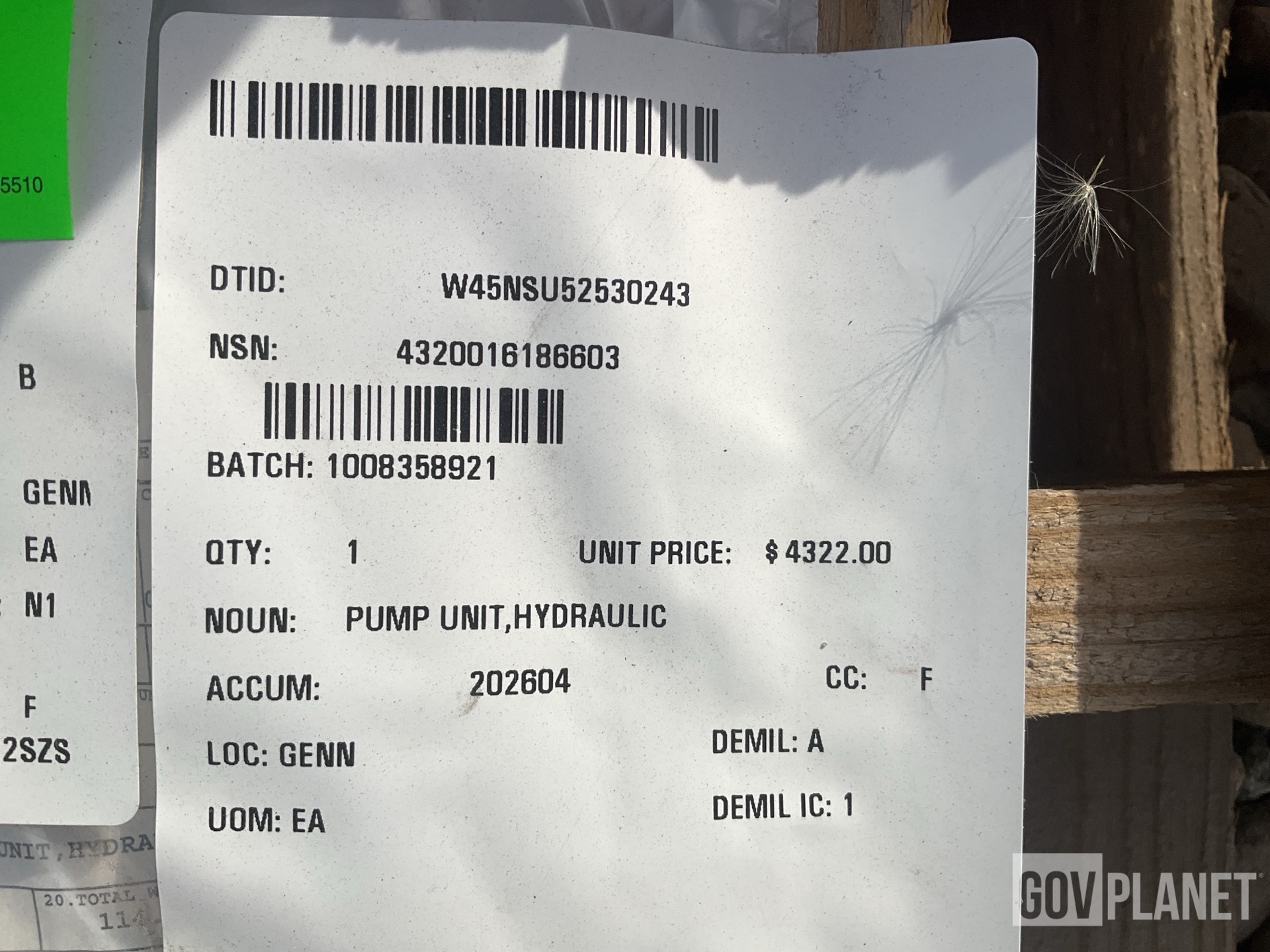 Gorman-Rupp 03H14A-HYD/S1 Hydraulic Pump Unit