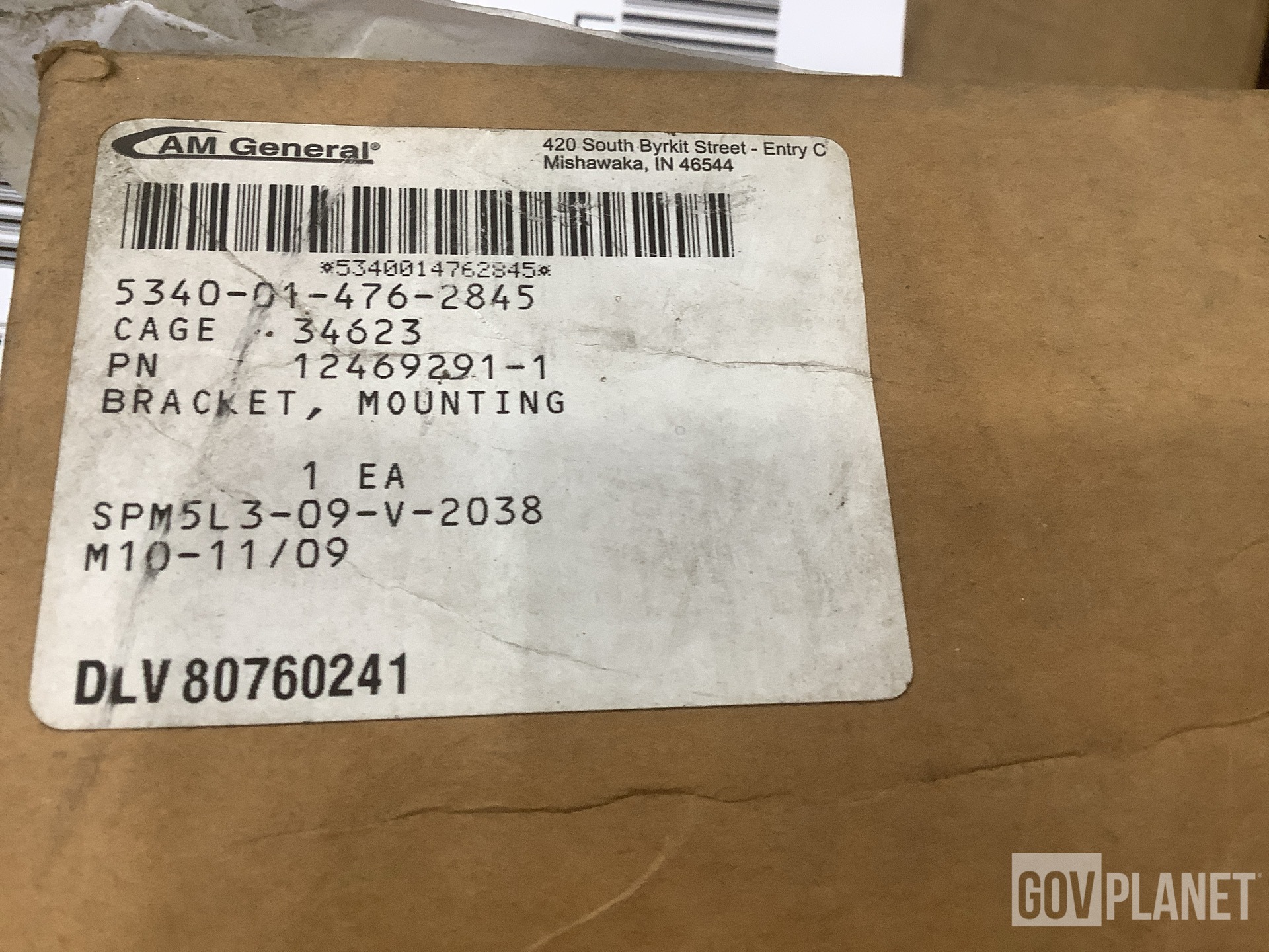 (8) AM General 12469291-1 Mounting Brackets
