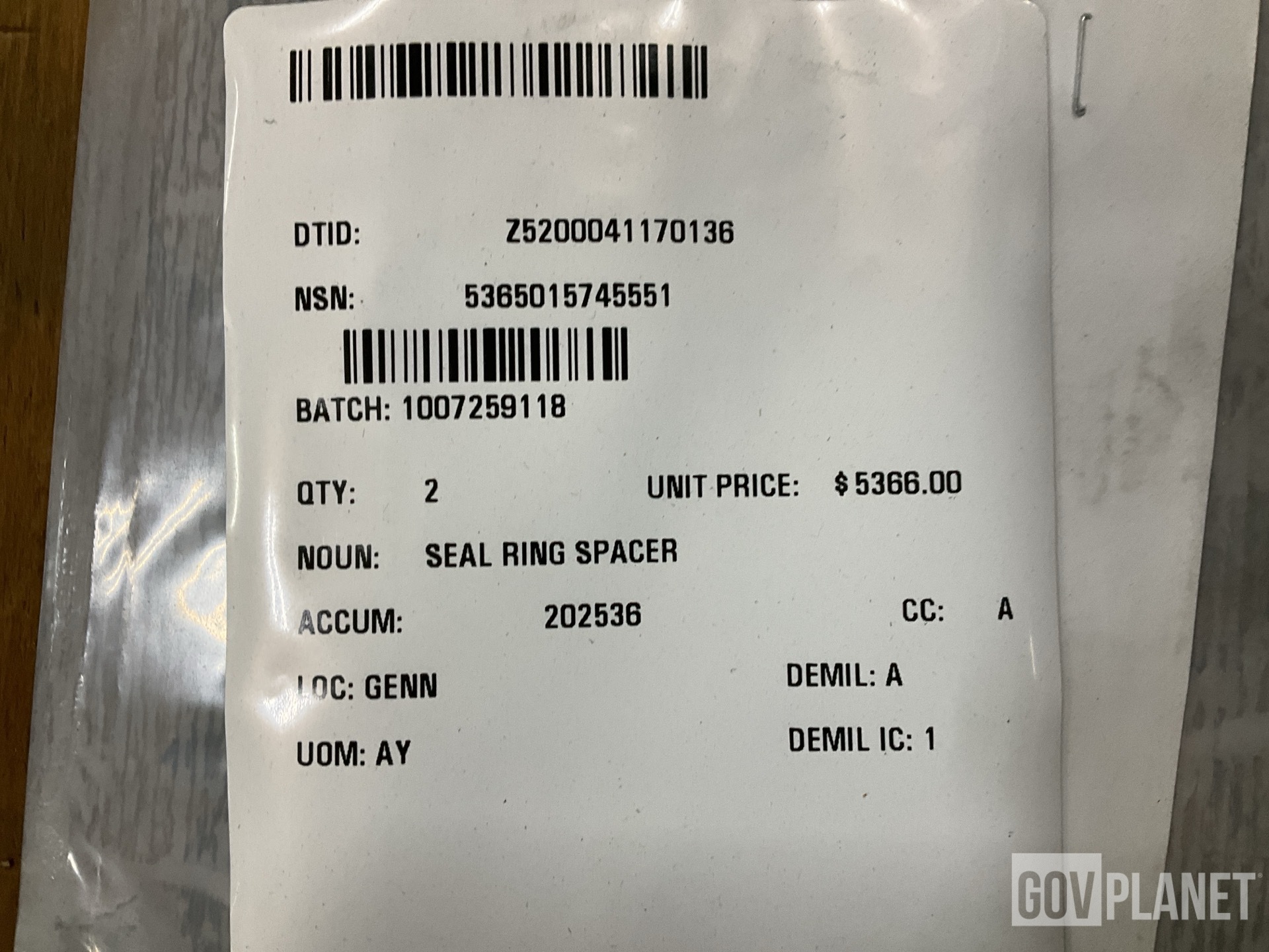 (2) Propulsion Systems 14682-B Seal Ring Spacers w/Splits