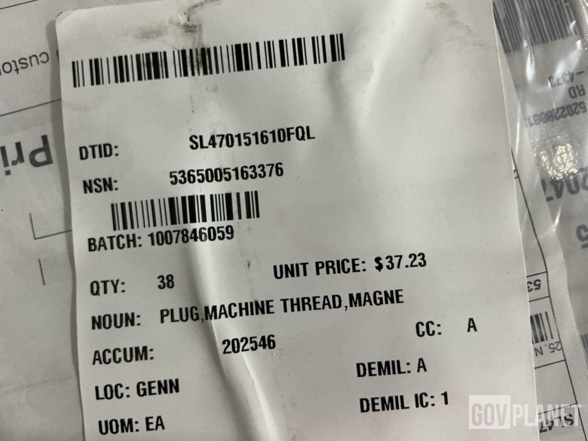 (8) Battery Boxes, (38) Machine Plugs, (150) Washers & Assorted Items