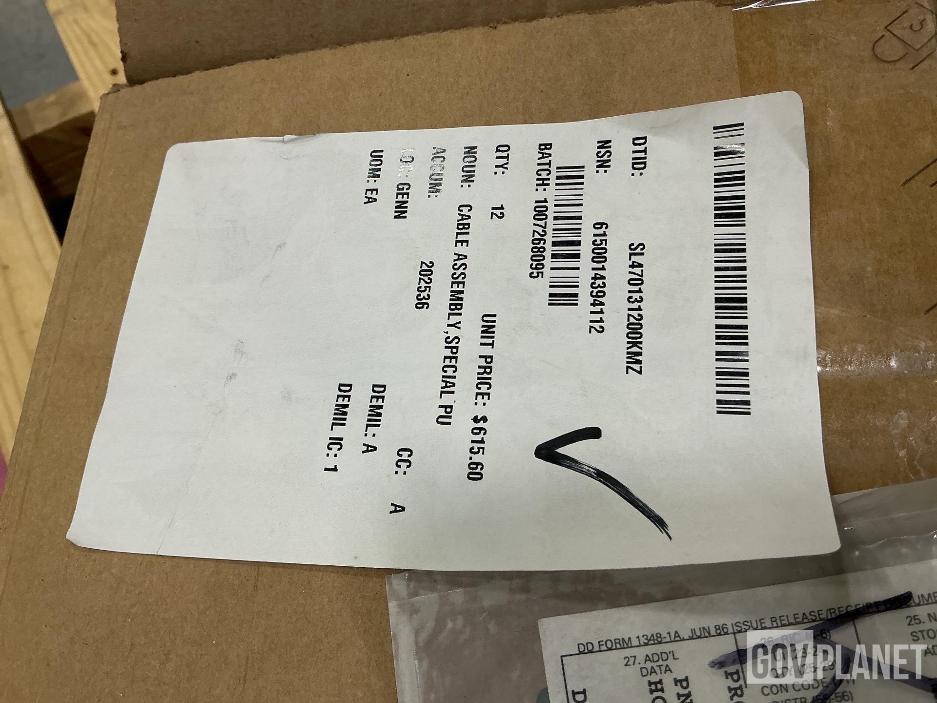 (12) Unicor 12386497 Cable Assemblies