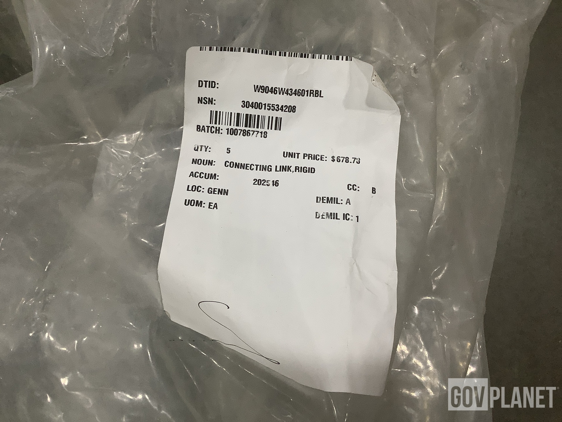 (5) General Dynamics 4000512 Front Axle Torque Rods