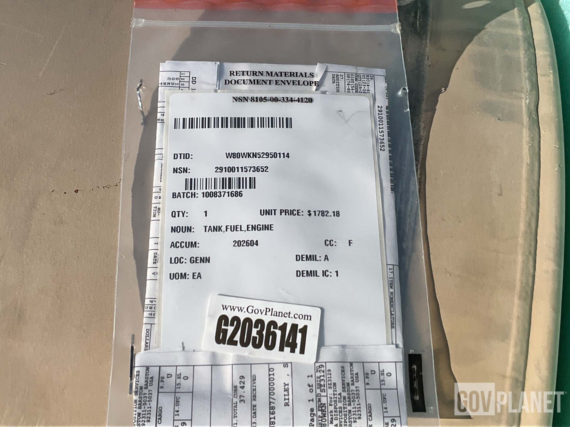 Tankcraft 1339300 Engine Fuel Tank