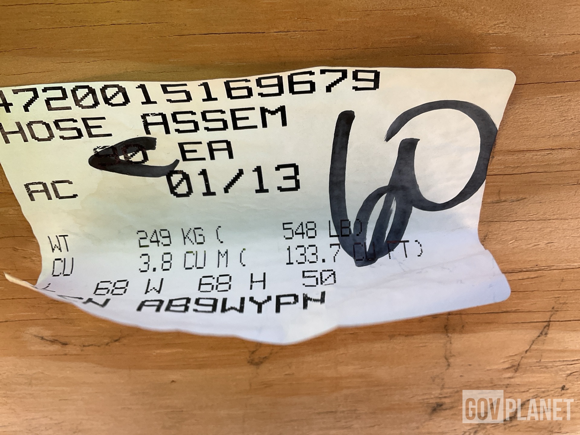(60) BAE Systems 20-02506 Hose Assemblies