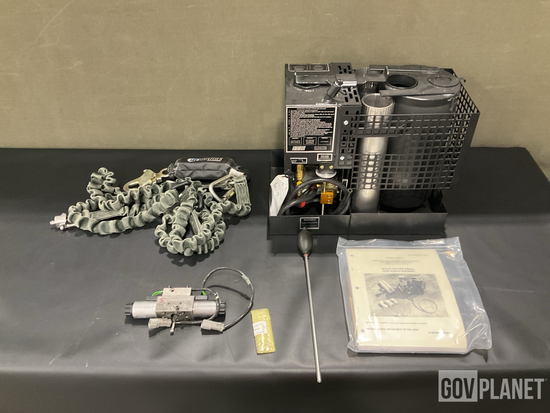 (2) Safety Lanyards, (1) Control Valve, (1) Space Heater & Assorted Items