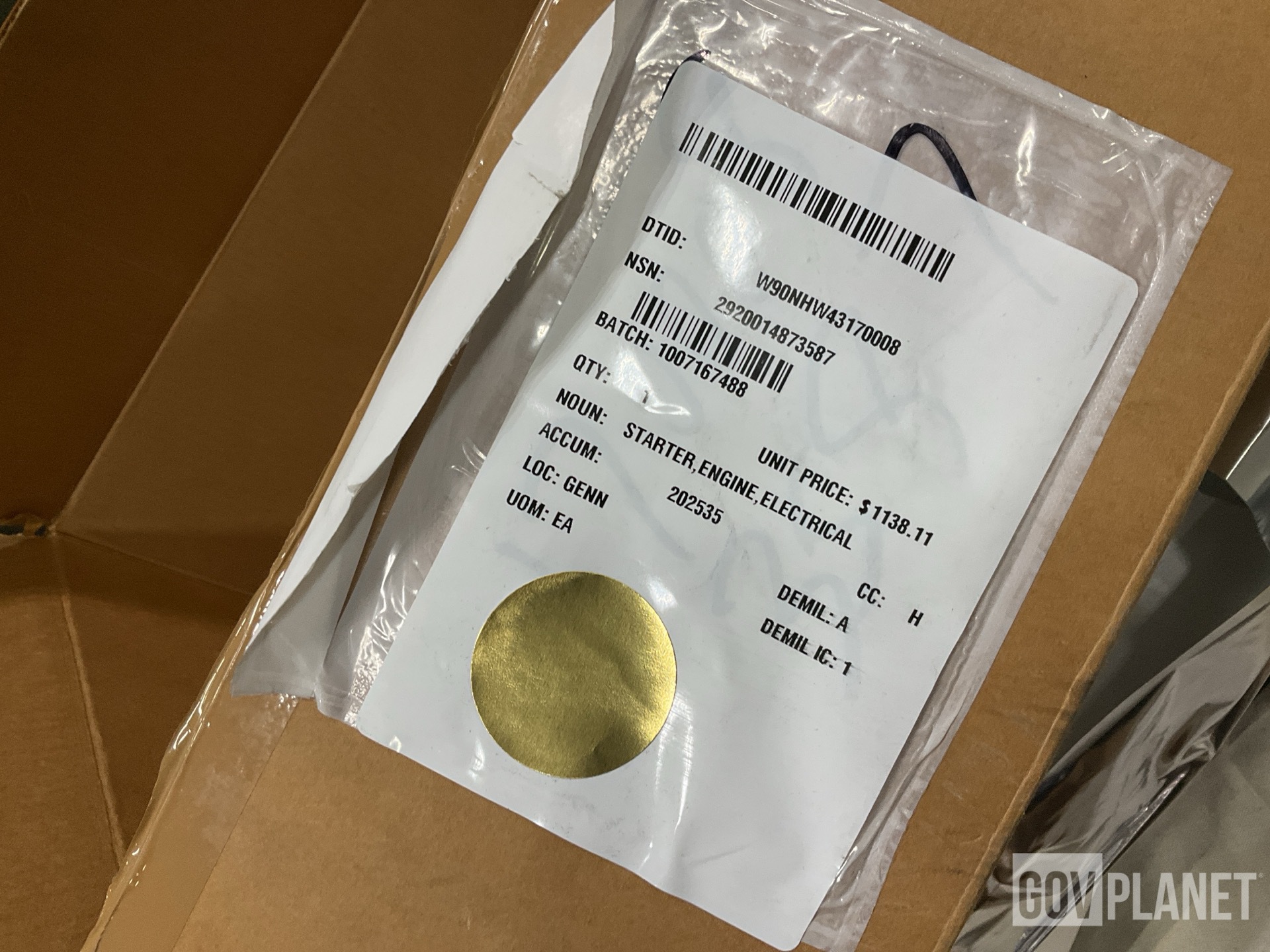 (1) Shoe Type Brake, (1) Starter, (20) Coolant Thermometers & Assorted Items