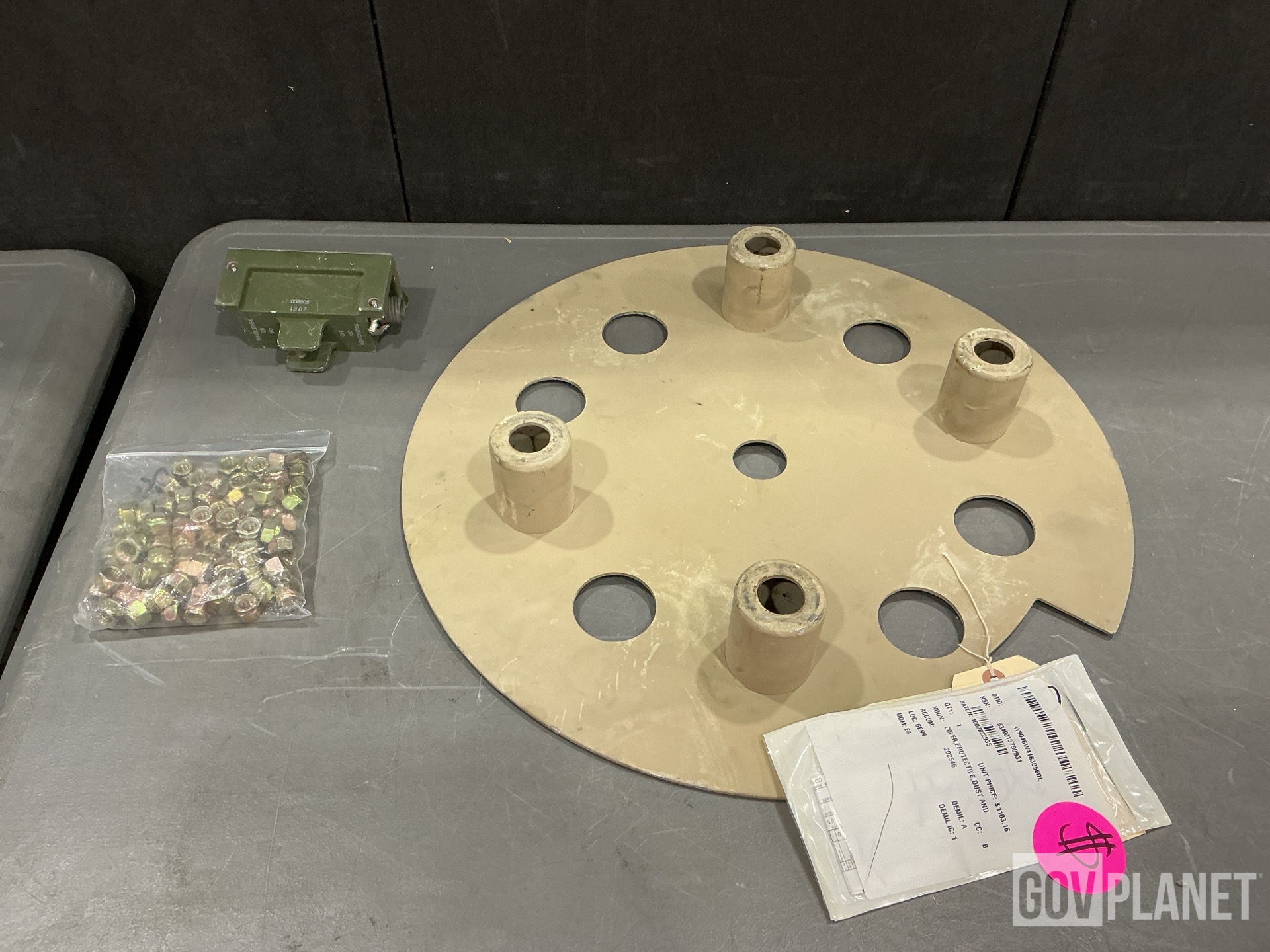 (1) Protective Dust & Moisture Cover, (83) Hexagon Nuts & Assorted Items