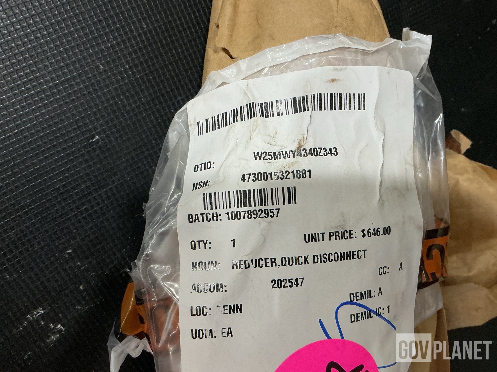 (1) Hose Assembly, (1) Reducer, (1) Tee Assembly & Assorted Items