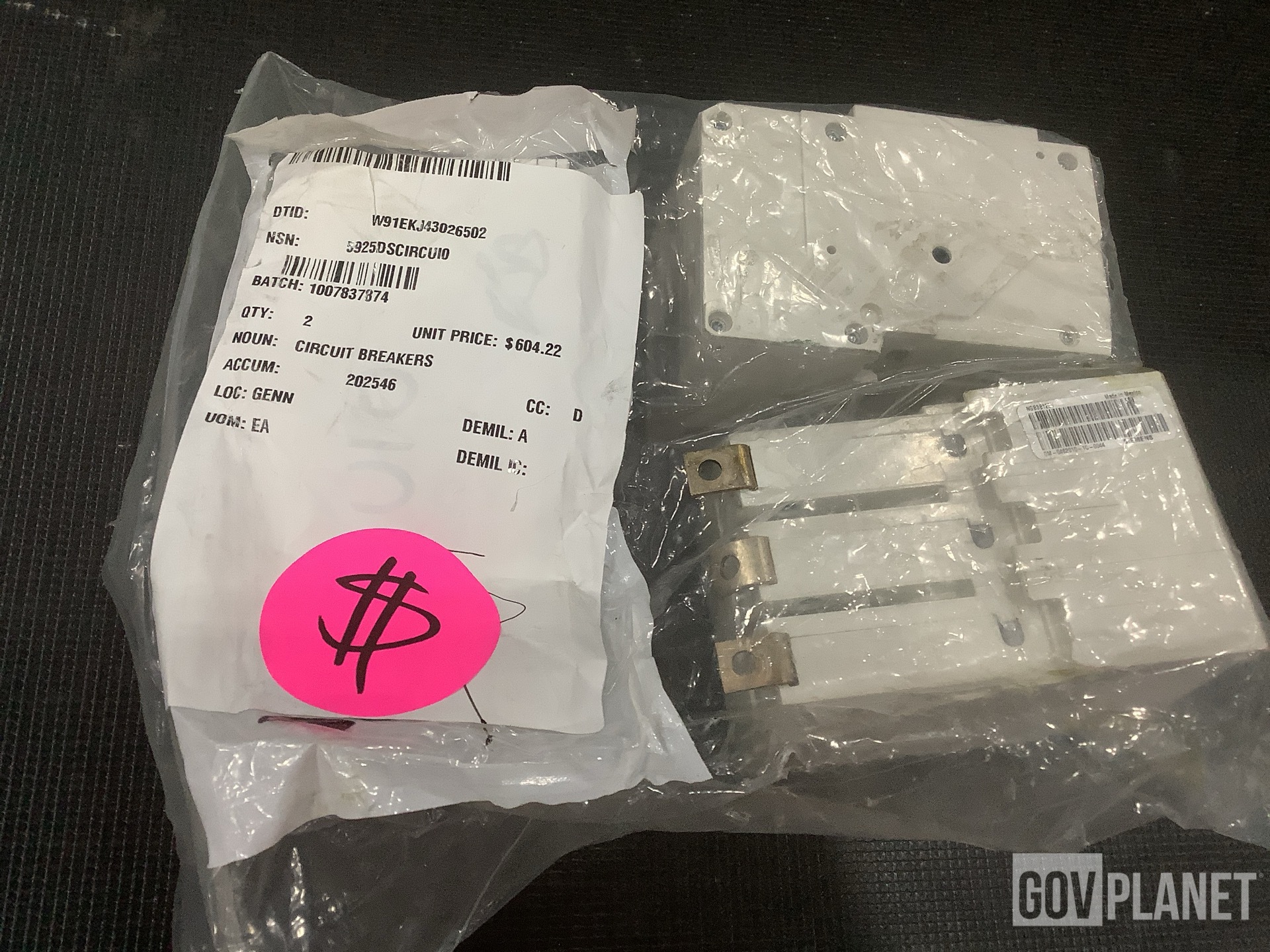 (2) Electrical Motor Covers, (2) Circuit Breakers & Assorted Items