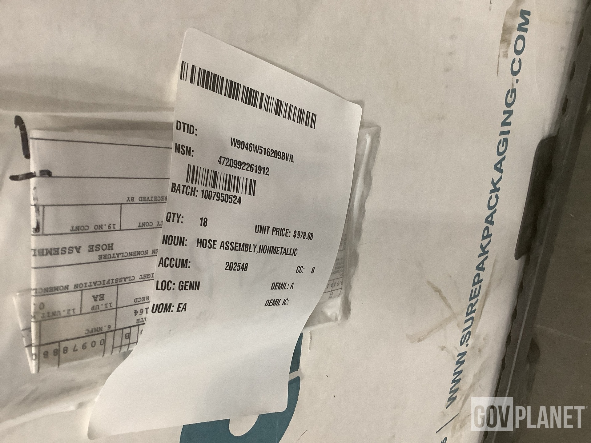 (18) Pearson Engineering PE33686 Non-Metallic Hose Assemblies