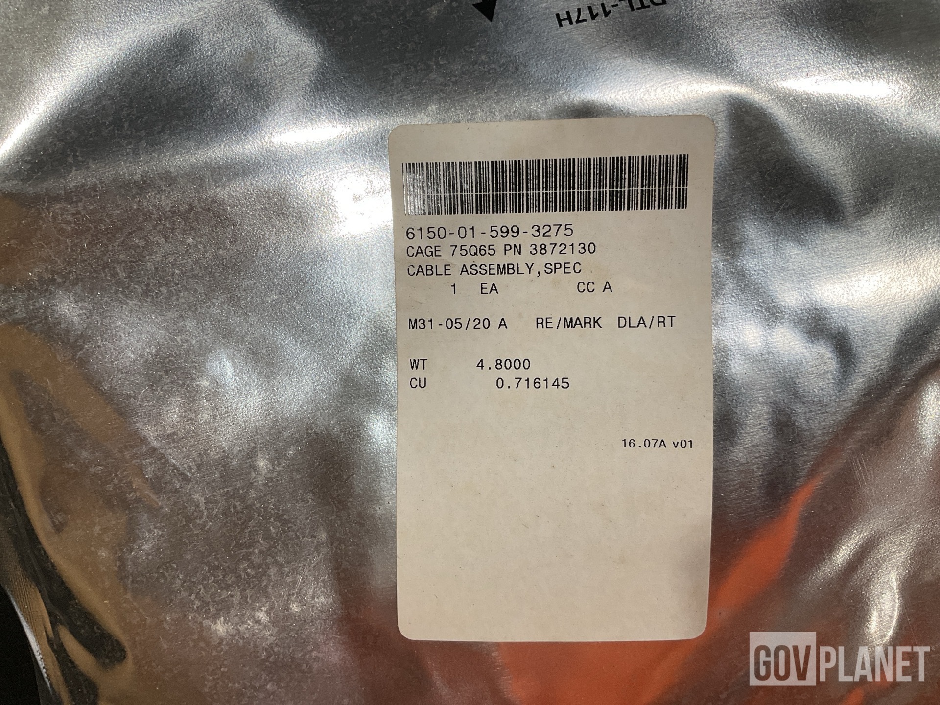 (7) Oshkosh 3872130 Special Purpose Cable Assemblies